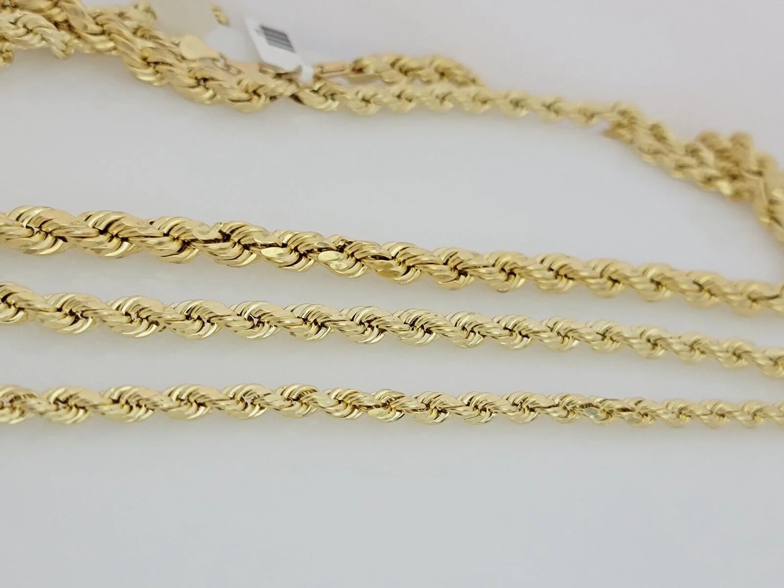 Real 10k Yellow Gold Chain Rope Necklace 6mm 7mm 8mm 20" 22" 24" 26" 28" 30" Men - Image 6