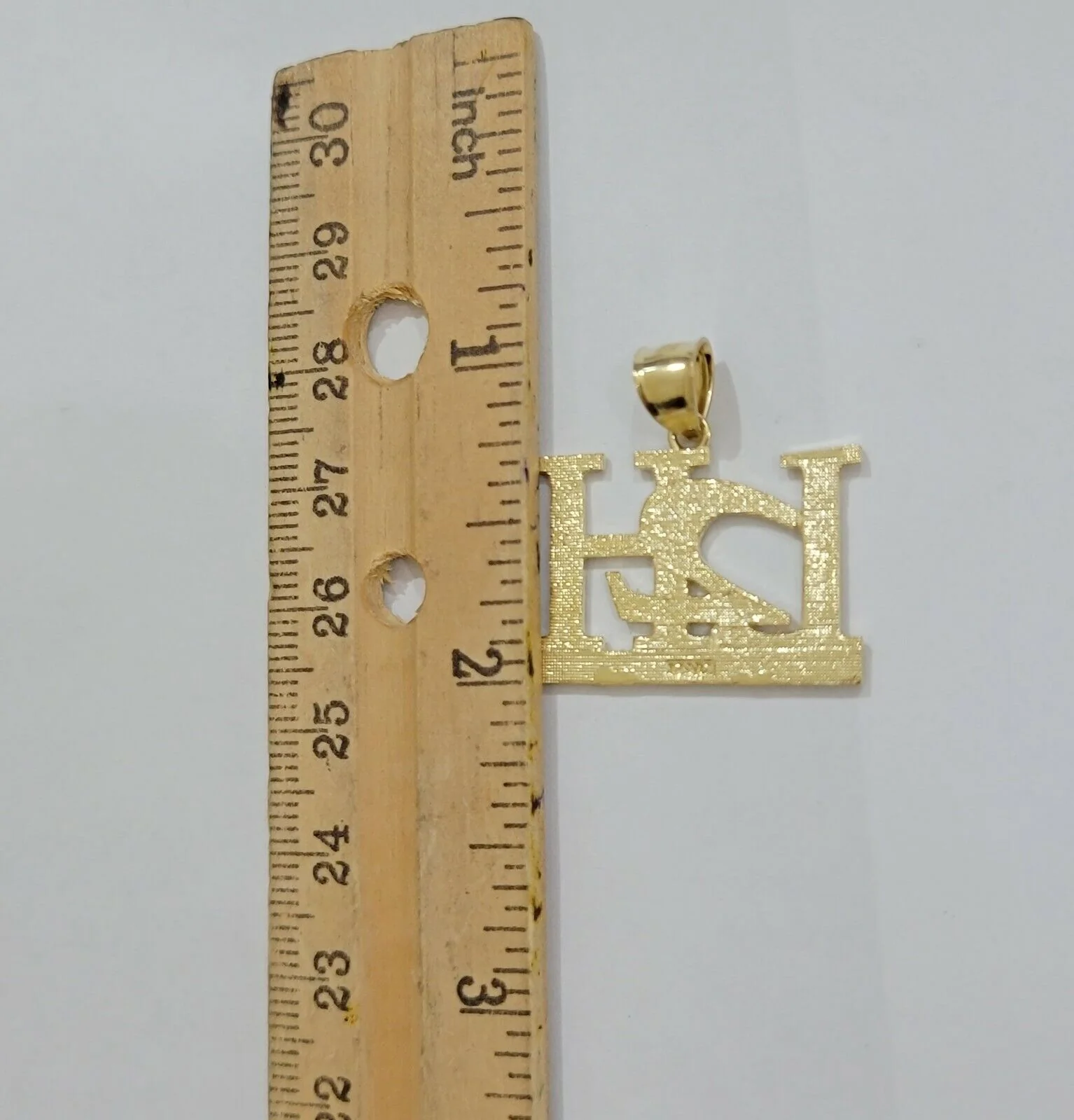 Real 10k Yellow gold charm Pendant LIVE TO HUSTLE 10kt gold - Image 3