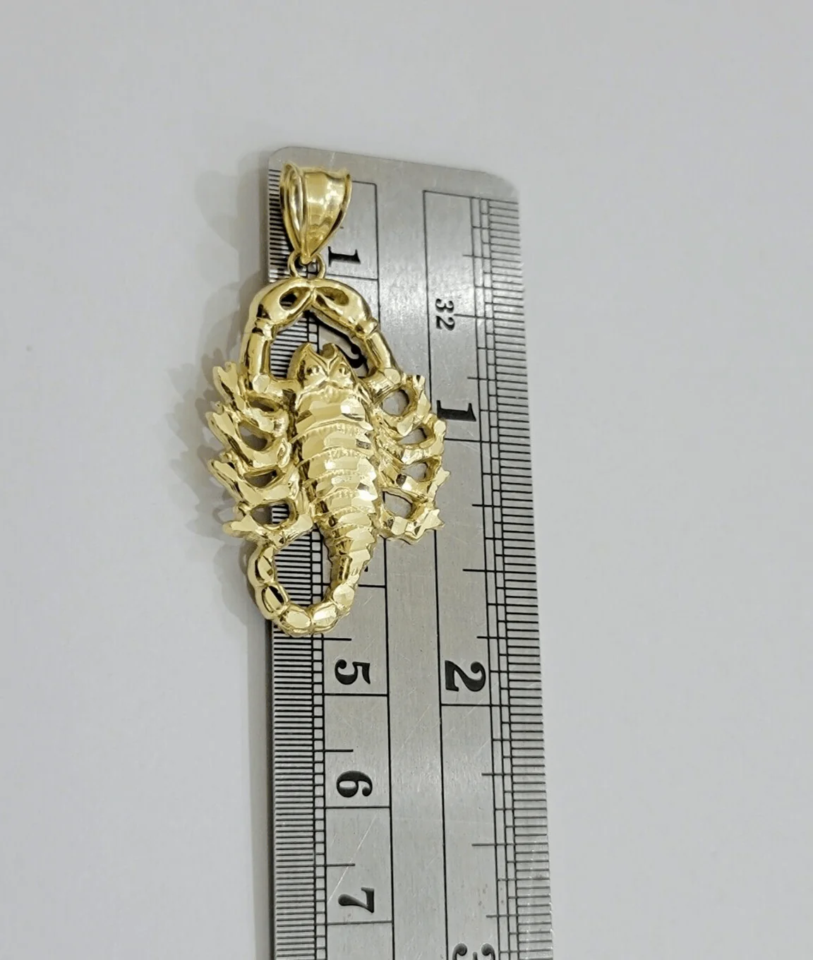 Real 10k Yellow Gold Charm Pendant Scorpio Zodiac Sign 10kt Genuine Men Women - Image 4