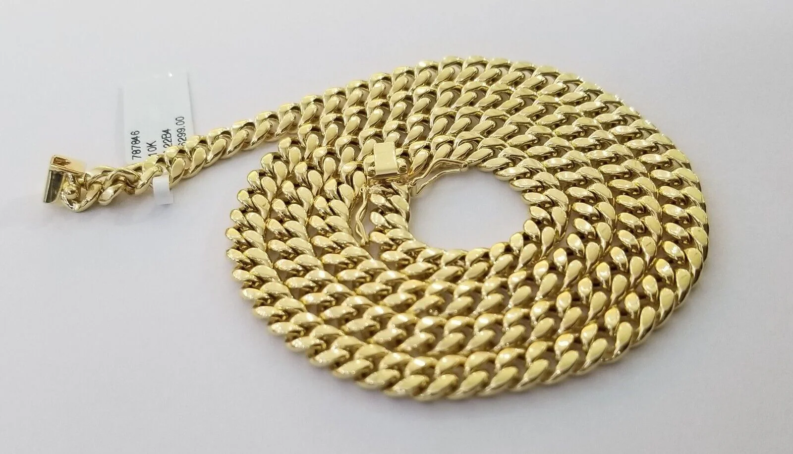 Real 10k Yellow Gold Cross Miami Cuban Link Chain Jesus Charm Pendant 6mm 24" - Image 7