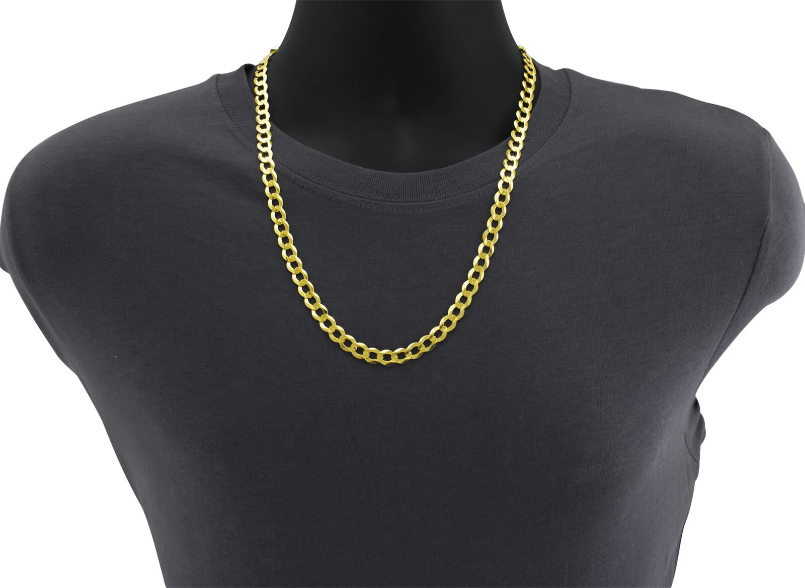 Real 10k Yellow Gold Cuban Curb Link Chain 8mm Necklace 24'' Lobster Lock 10kt - Image 7