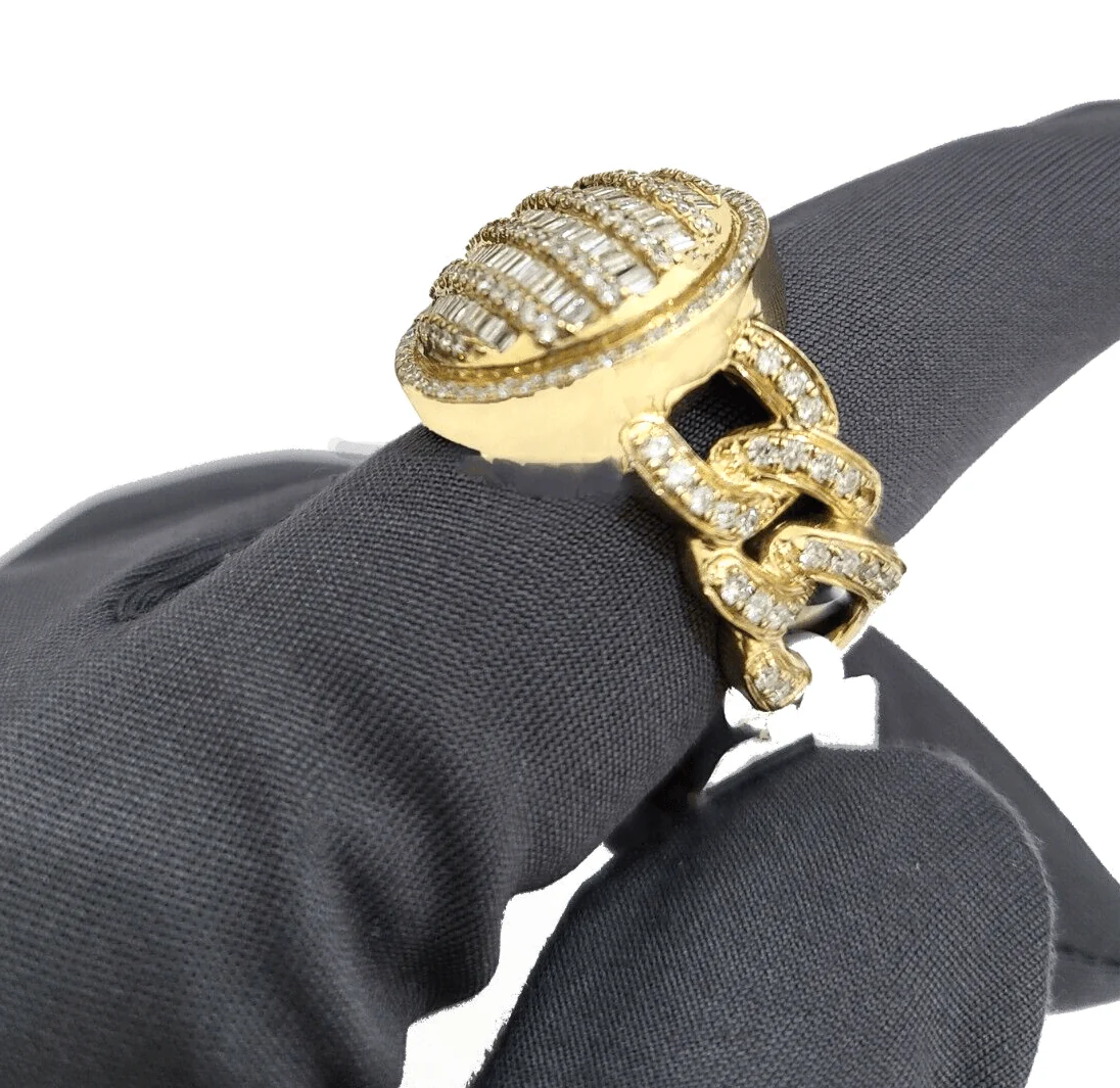 Real 10k Yellow Gold Diamond Ring White Genuine 1.72CT Diamonds 10kt Size 10 - Image 5