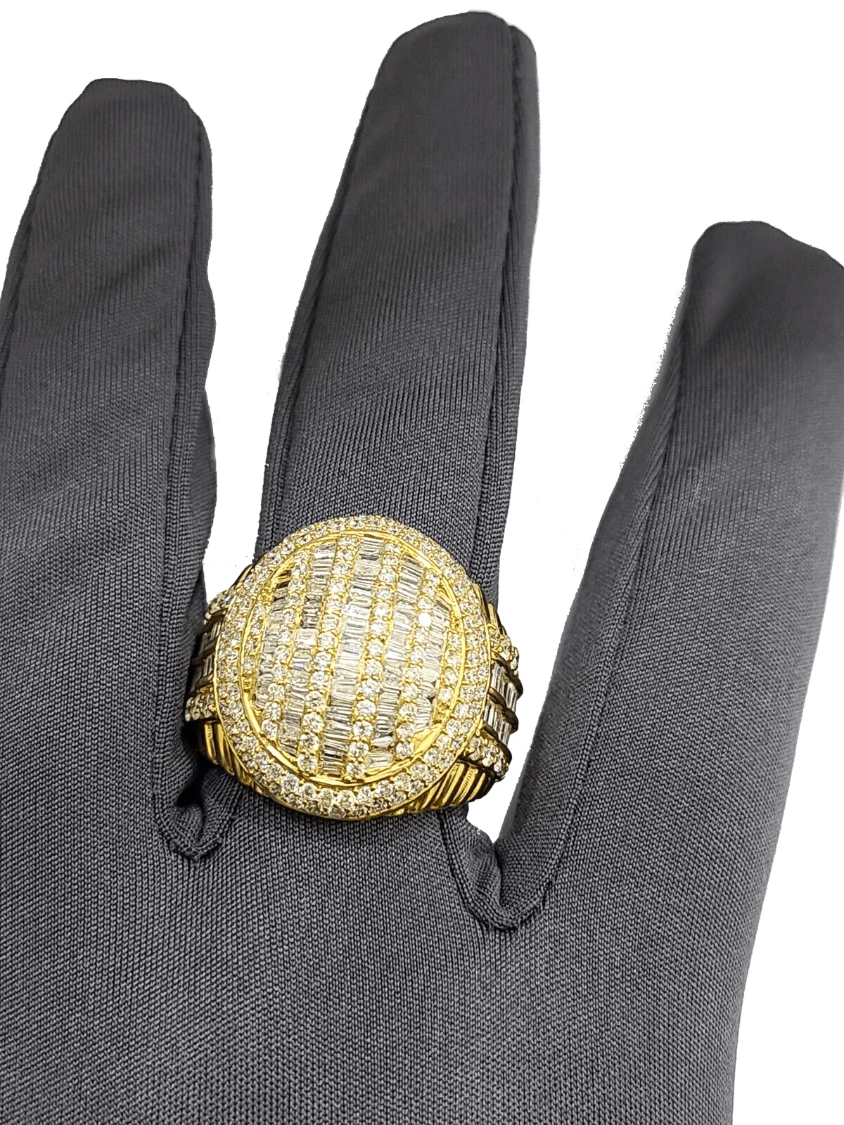 Real 10k Yellow Gold Diamond Ring White Genuine 3.42CT Diamonds 10kt Size 10 - Image 6