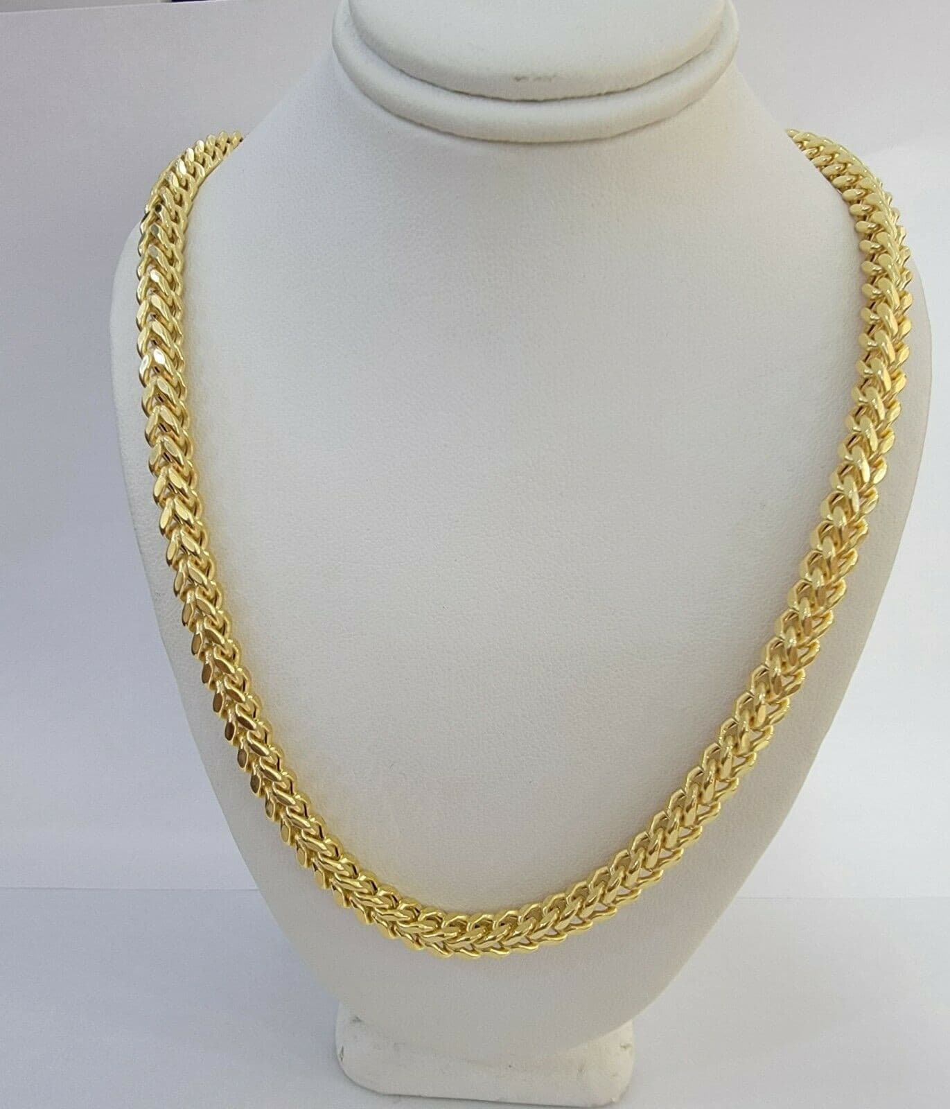 Real 10k Yellow Gold Franco Chain 26" Necklace 6mm Thick, 10kt Men's,  STRONG - Image 4