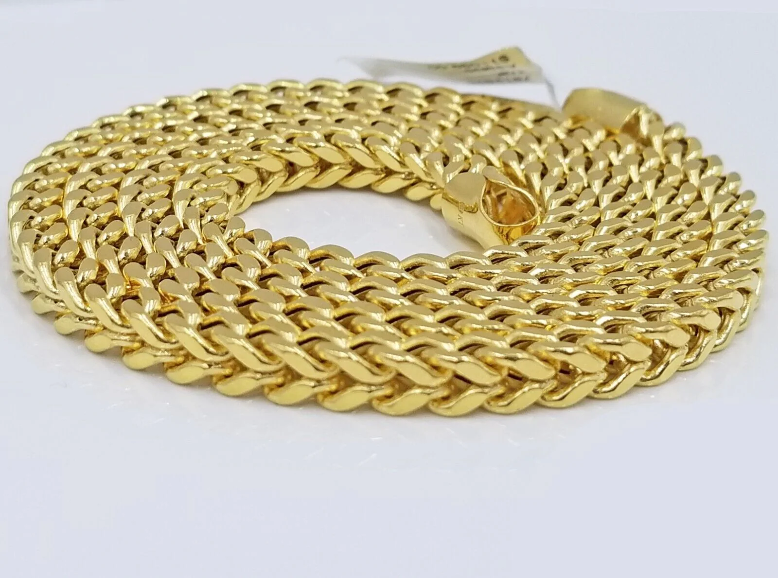 Real 10k Yellow Gold Franco chain Necklace 5mm 28" inch Men's 10 KT gold chain - Image 2
