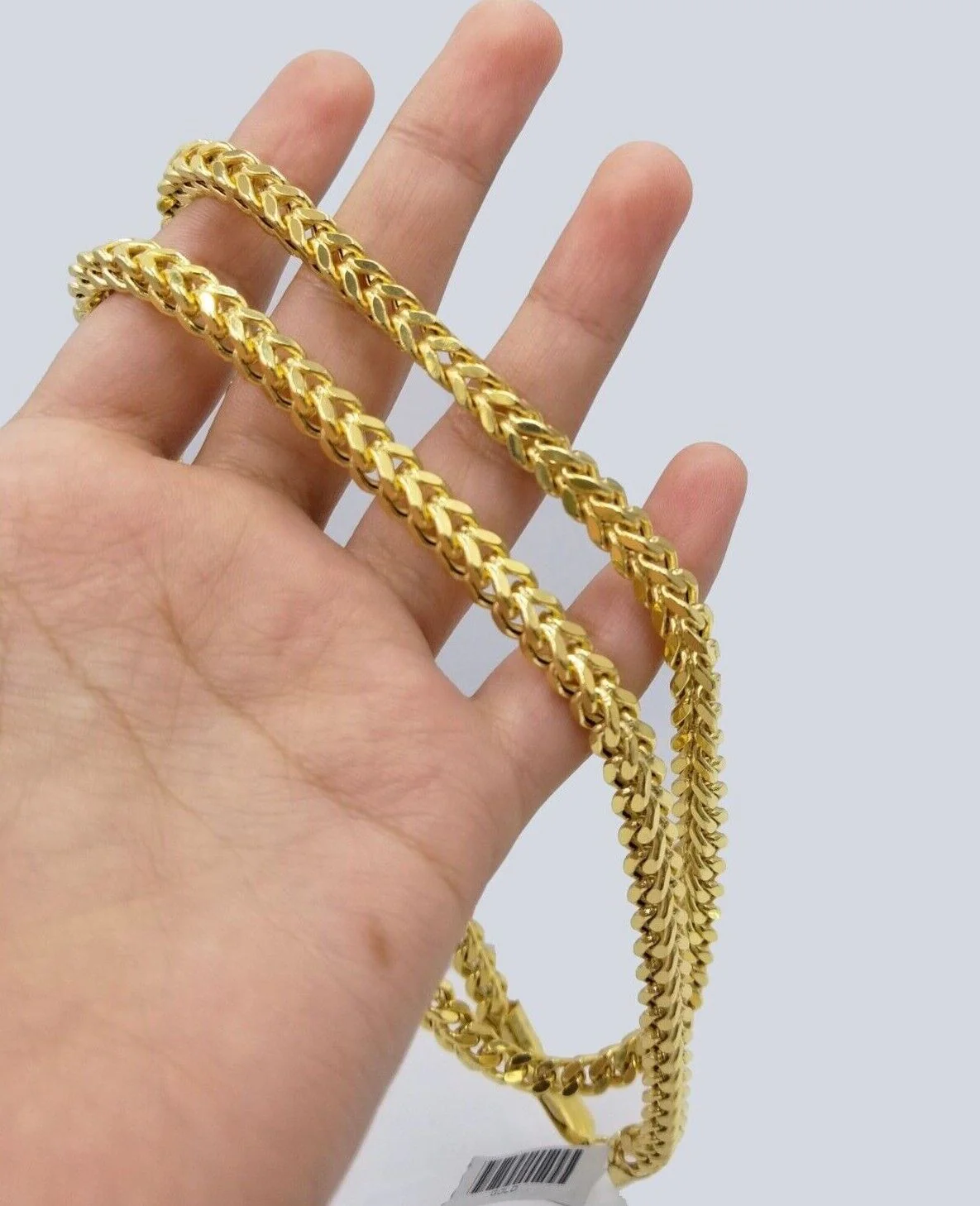 Real 10k Yellow Gold Franco chain Necklace 5mm 28" inch Men's 10 KT gold chain - Image 3