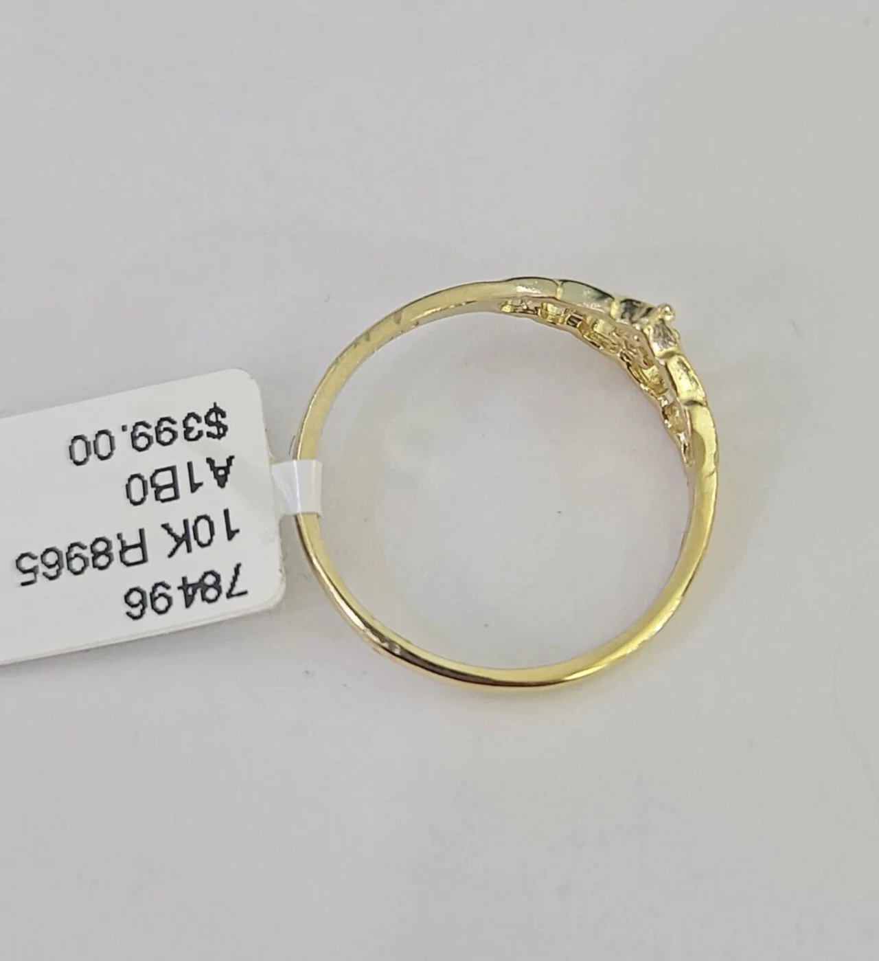Real 10k Yellow Gold Hearts Ring Wedding Engagement Casual 10Kt Genuine Ring Sz 6,7,8,9 - Image 4