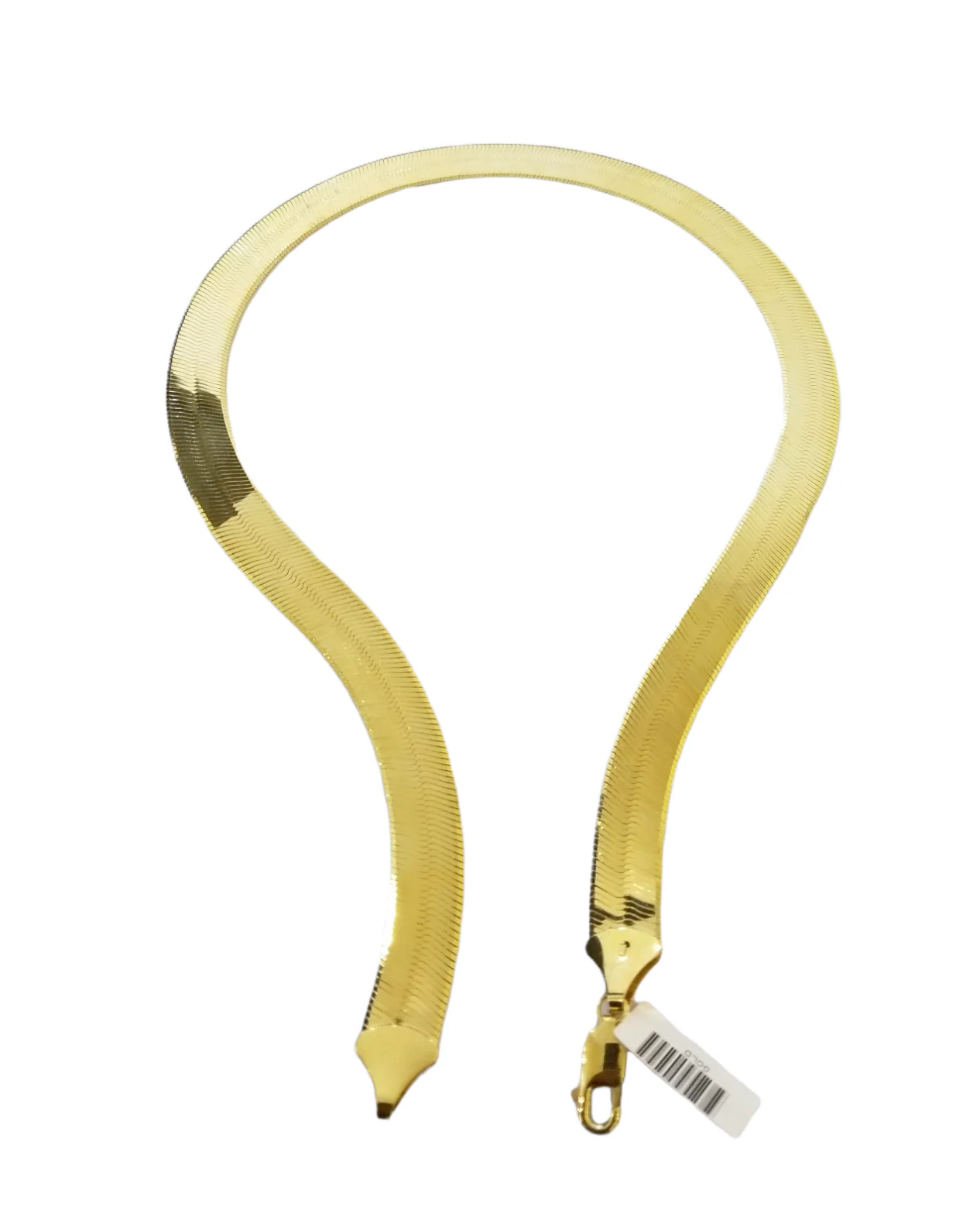 Real 10K Yellow Gold Herringbone 11mm Necklace Chain 22" Inch Lobster Lock Solid - Image 3