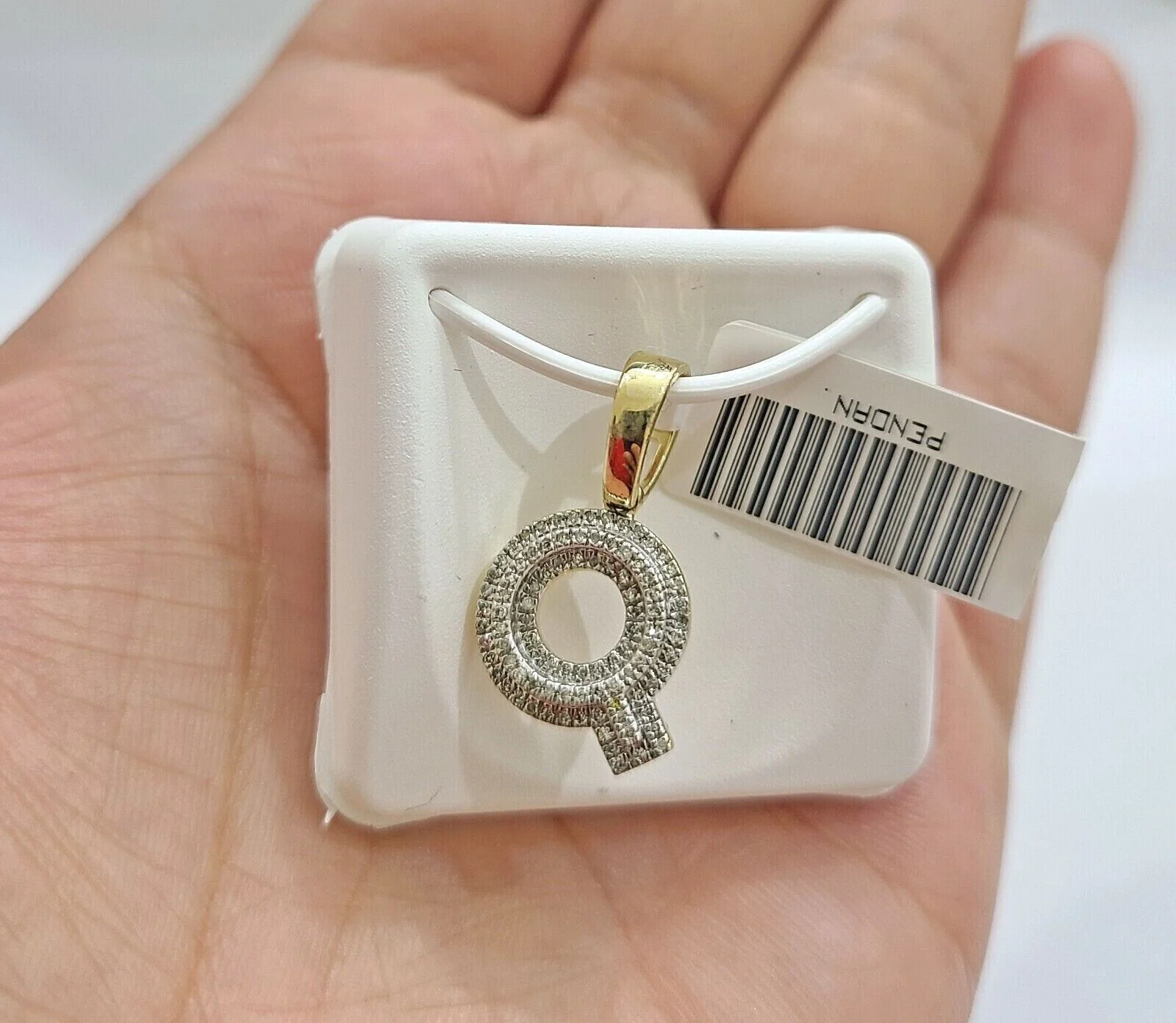 Real 10K Yellow Gold Initials Diamond Cut Charm A-Z Pendant Alphabets - Image 8