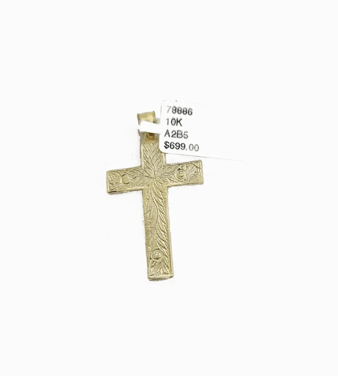 Real 10k Yellow Gold Jesus Cross Charm Rope Chain Necklace 3mm 18'' Pendant 10kt - Image 9