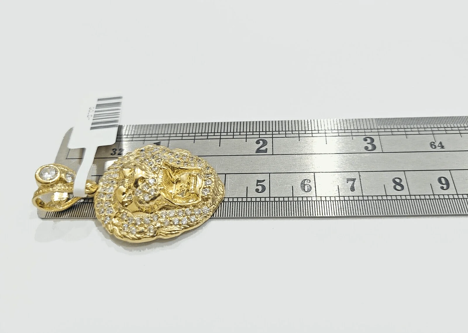 Real 10k Yellow Gold Lion Head Charm 1.5''inches Pendant 10kt for Chain - Image 4