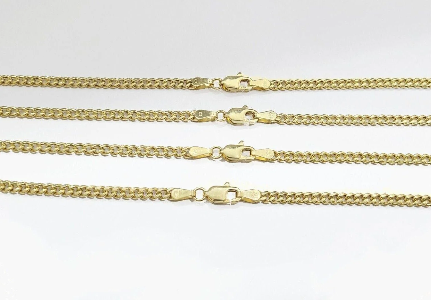 Real 10K Yellow Gold Miami Cuban Chain 3mm Necklace  18-30'' Inches Lobster 10kt - Image 3