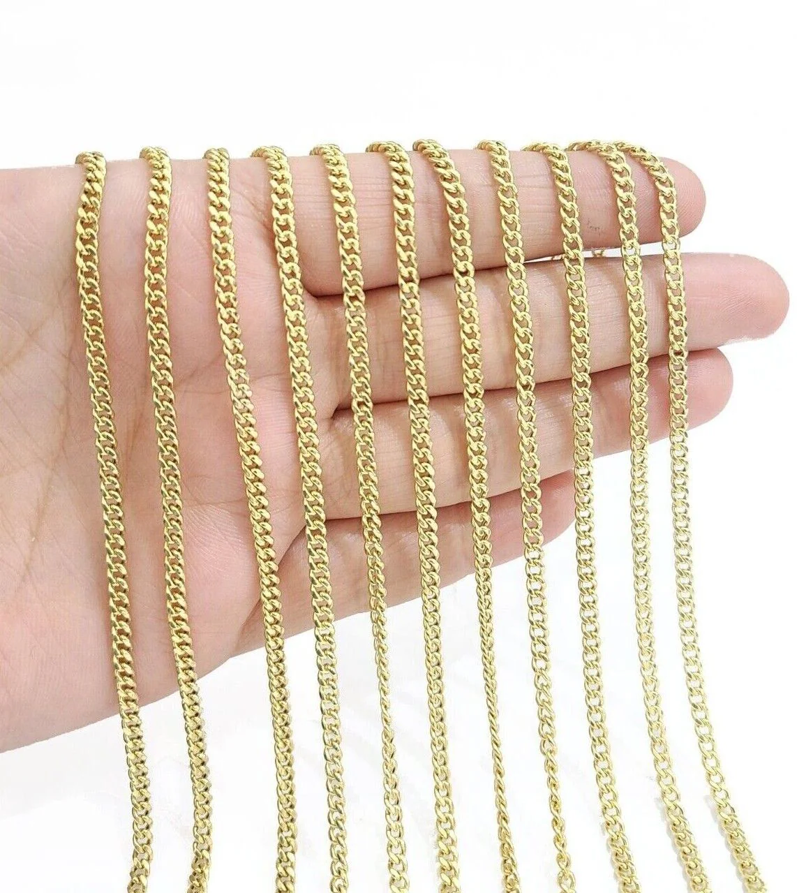 Real 10K Yellow Gold Miami Cuban Chain 3mm Necklace  18-30'' Inches Lobster 10kt - Image 4