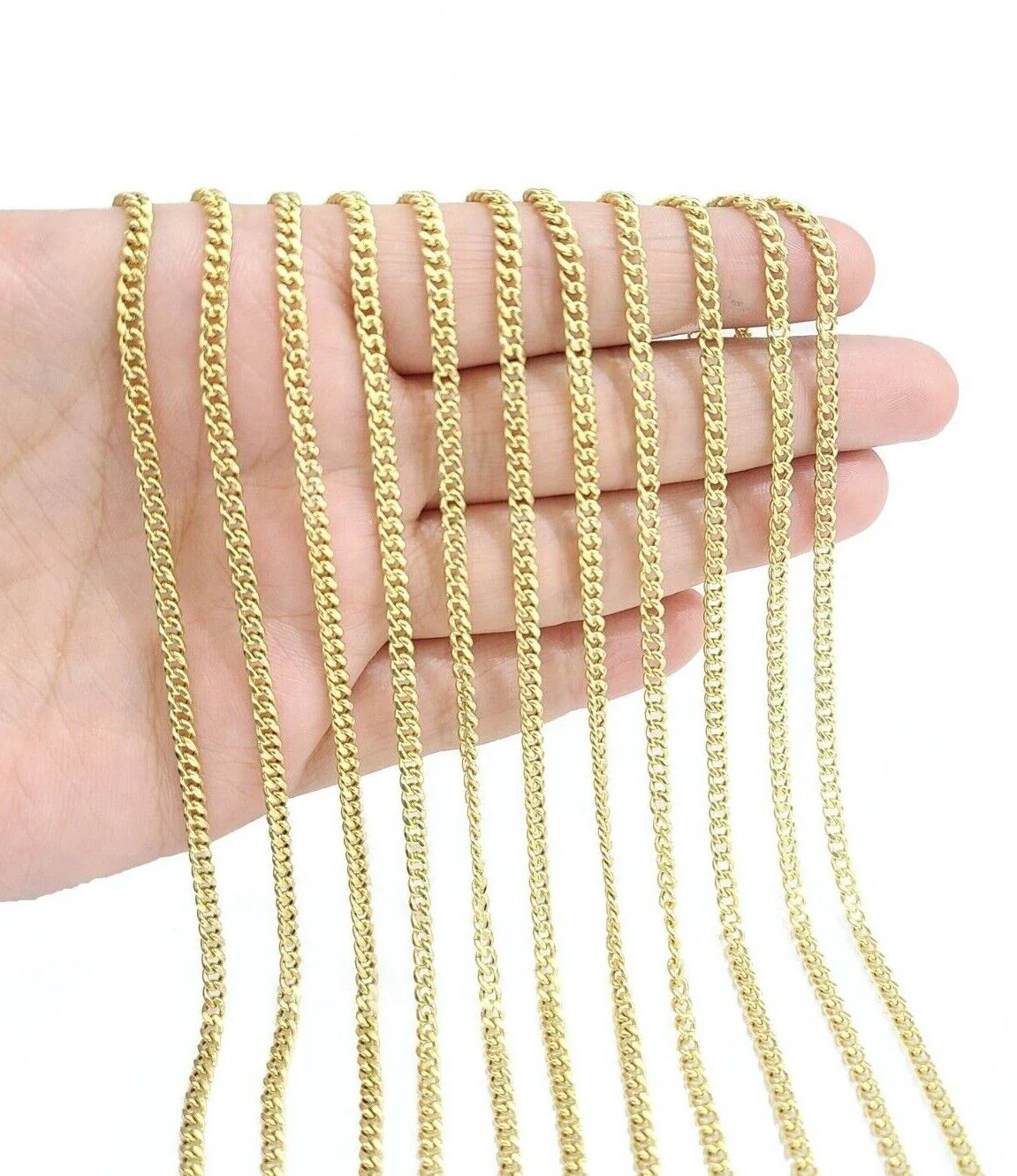 Real 10K Yellow Gold Miami Cuban Chain 4mm Necklace  18-24" Inches Lobster 10kt - Image 2