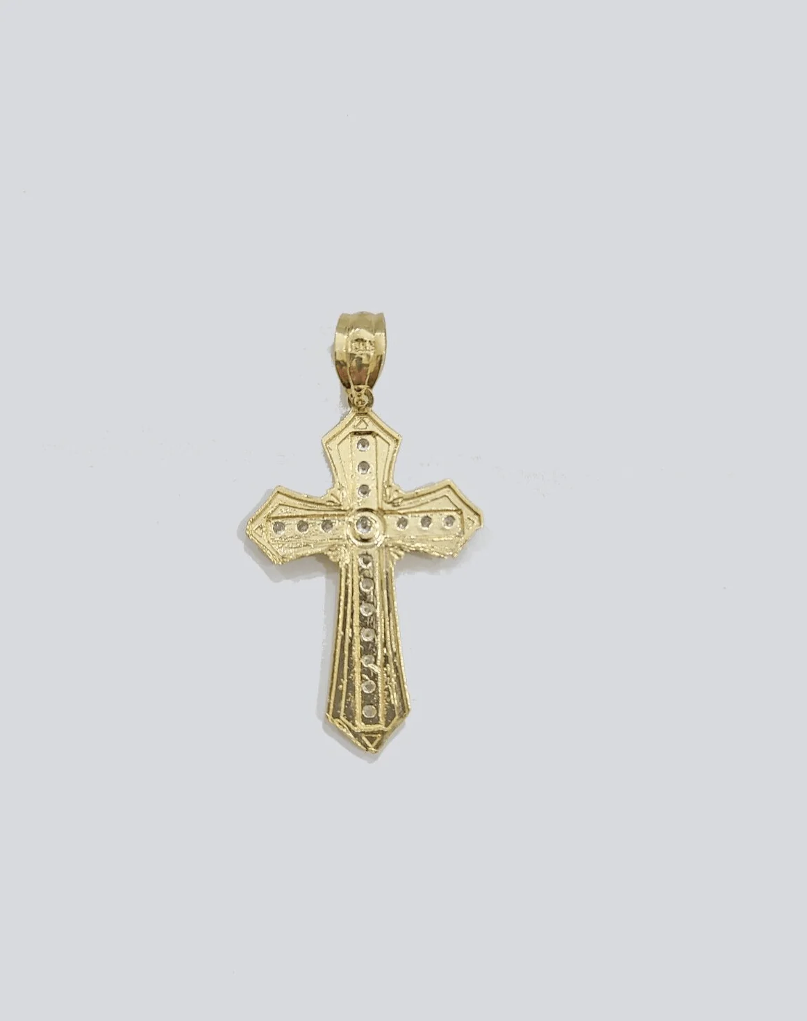 Real 10k Yellow Gold Miami Cuban Chain 5mm 28" inch Necklace Jesus Cross Charm - Image 6