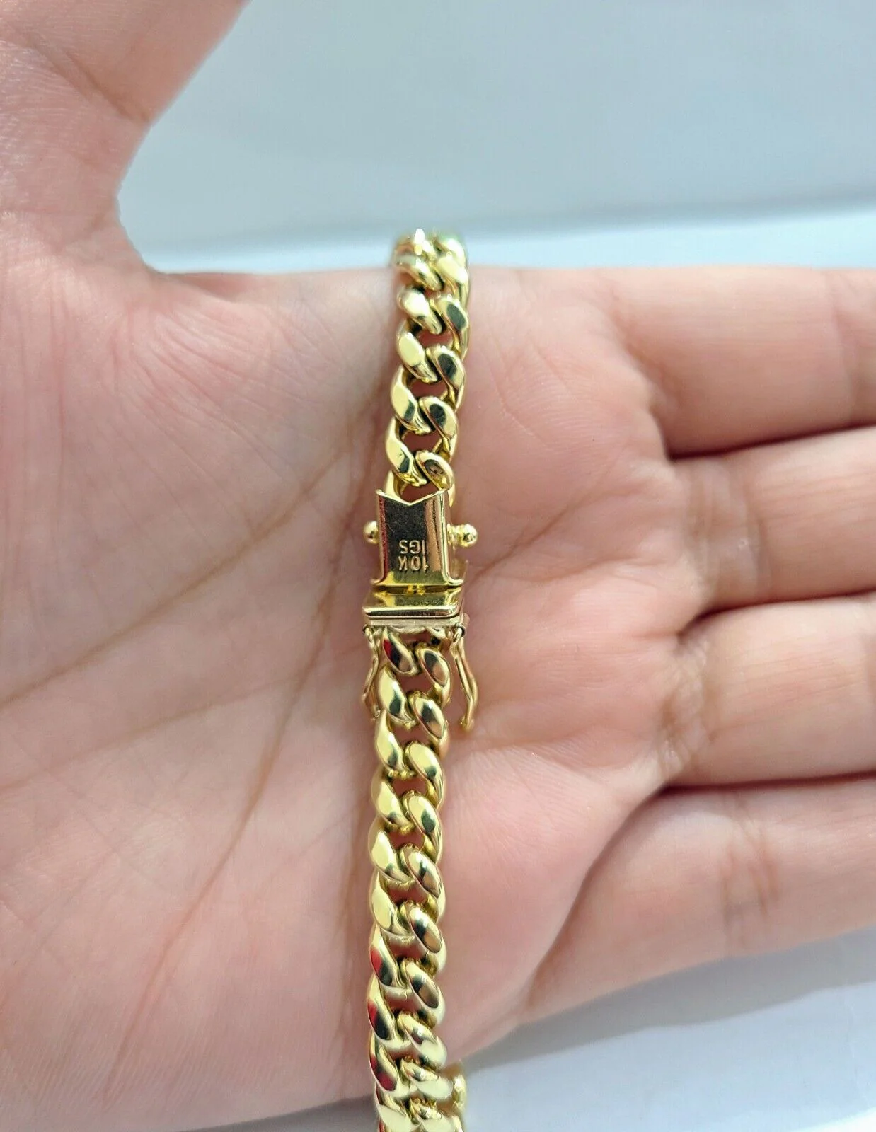 Real 10k Yellow Gold Miami Cuban Chain 7mm Necklace 18''-28'' inch 10kt Unisex - Image 5