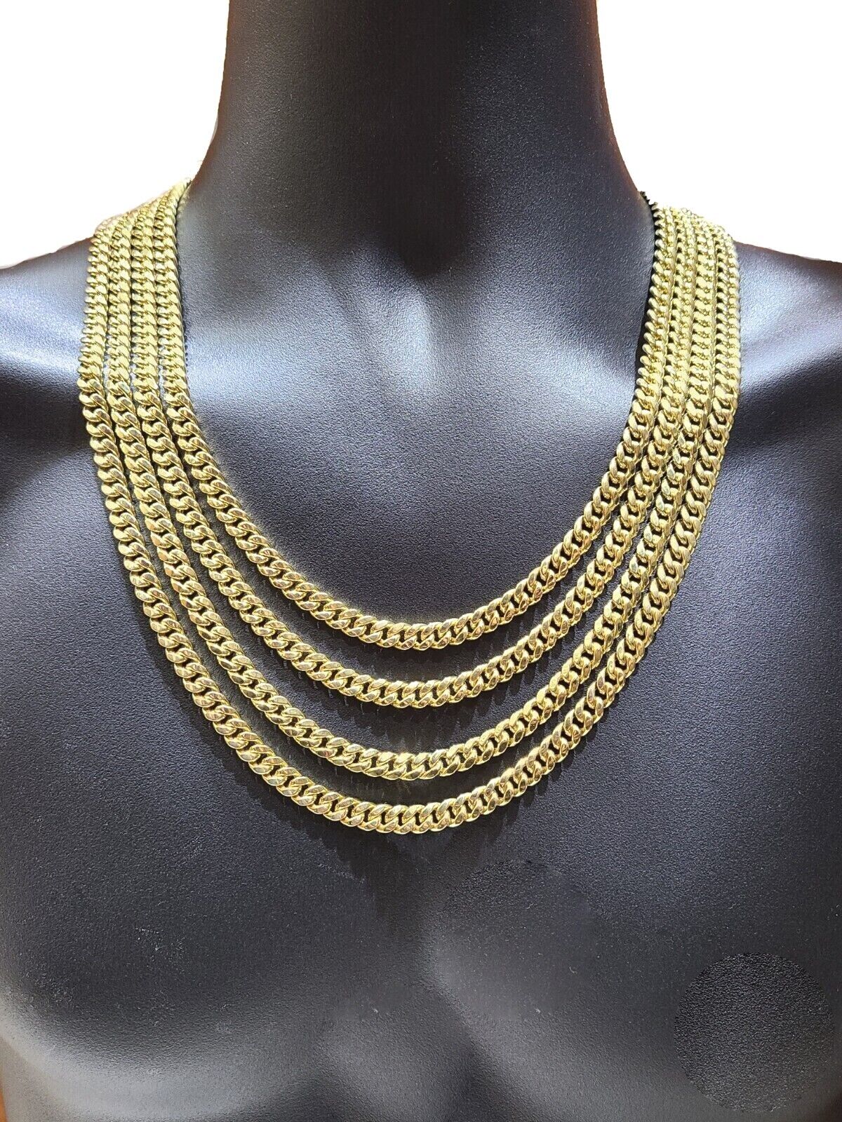 Real 10K Yellow Gold Miami Cuban Chain 7mm Necklace 20-30'' Inches Box 10kt - Image 2