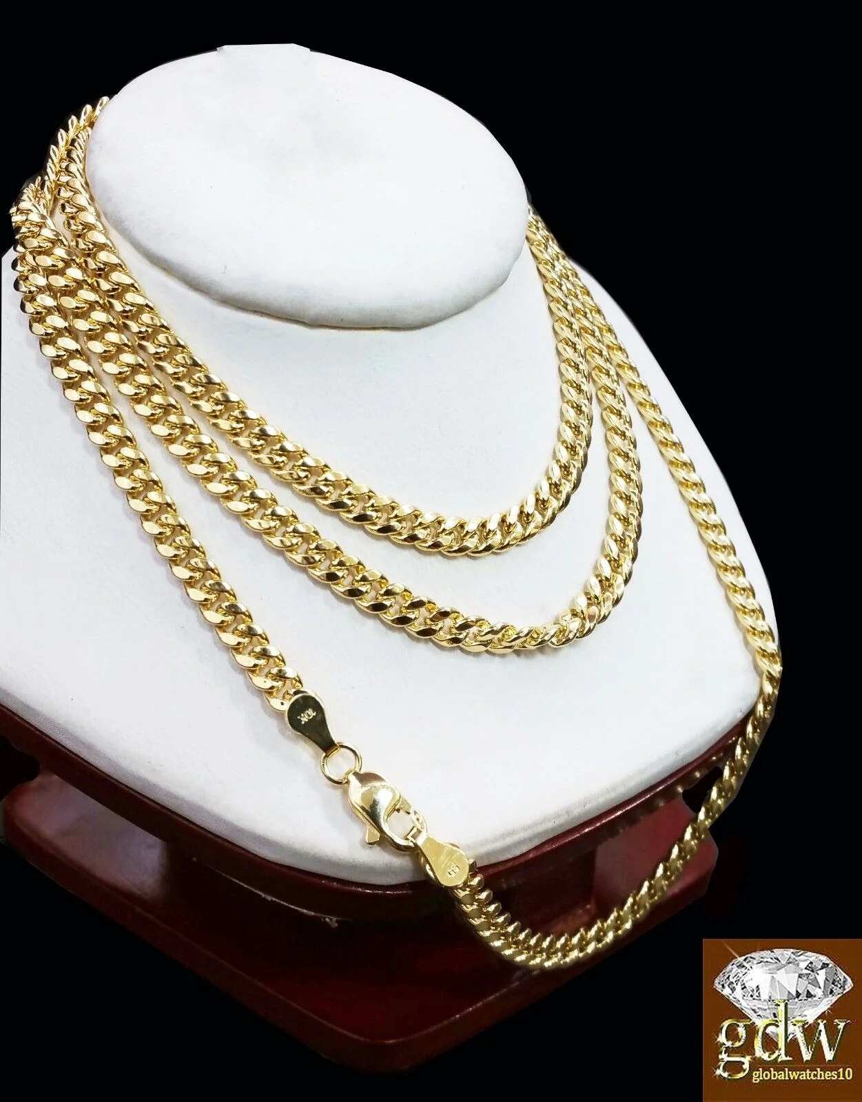 Real 10k Yellow Gold Miami Cuban Chain Necklace 20" 22" 24" 26" Inch Men Women - Image 5
