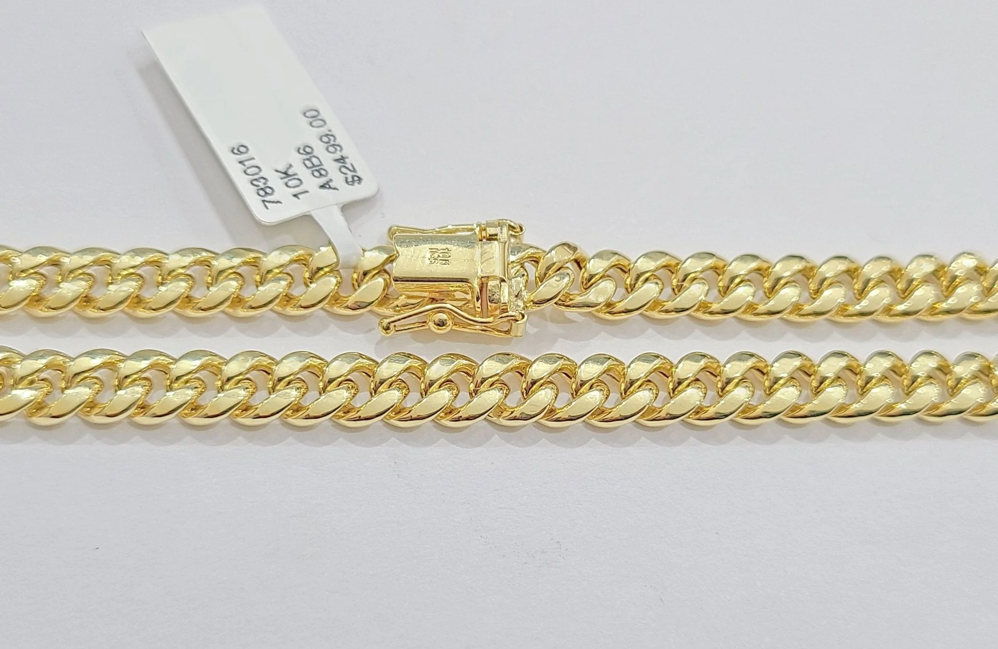 Real 10k Yellow Gold Miami Cuban Link Bracelet 9" inch 6mm 10kt Box Lock Men - Image 3