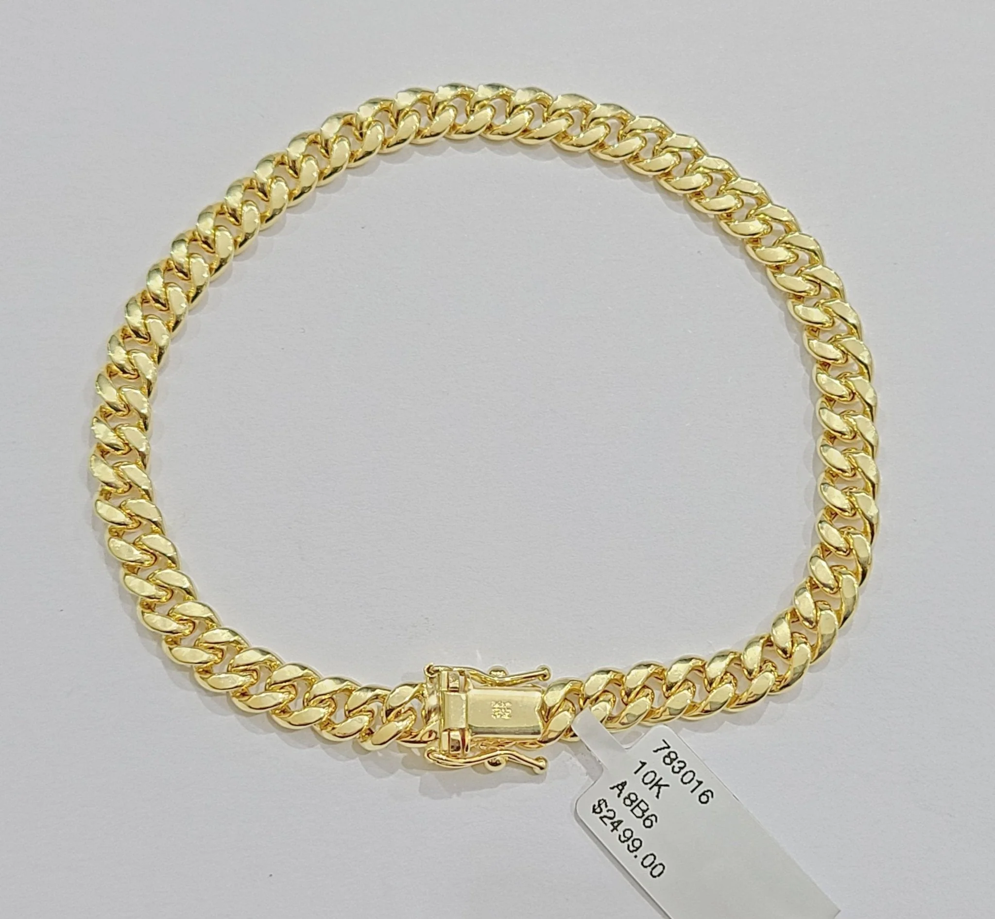 Real 10k Yellow Gold Miami Cuban Link Bracelet 9" inch 6mm 10kt Box Lock Men - Image 4