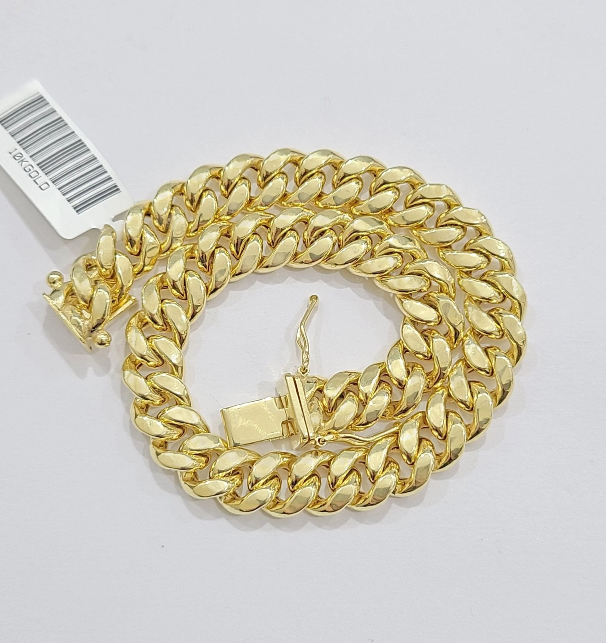Real 10k Yellow Gold Miami Cuban Link Bracelet 9" inch 8mm 10kt Box Lock Men - Image 4
