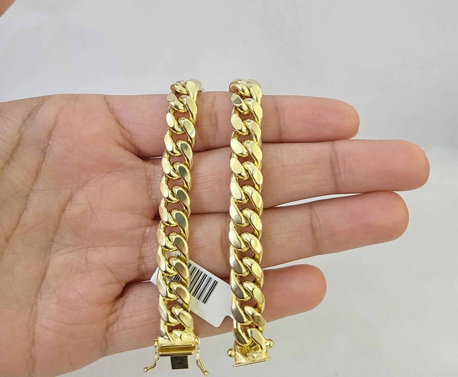 Real 10k Yellow Gold Miami Cuban Link Bracelet 9 Inch 8mm  Box Lock Clasp Link - Image 3