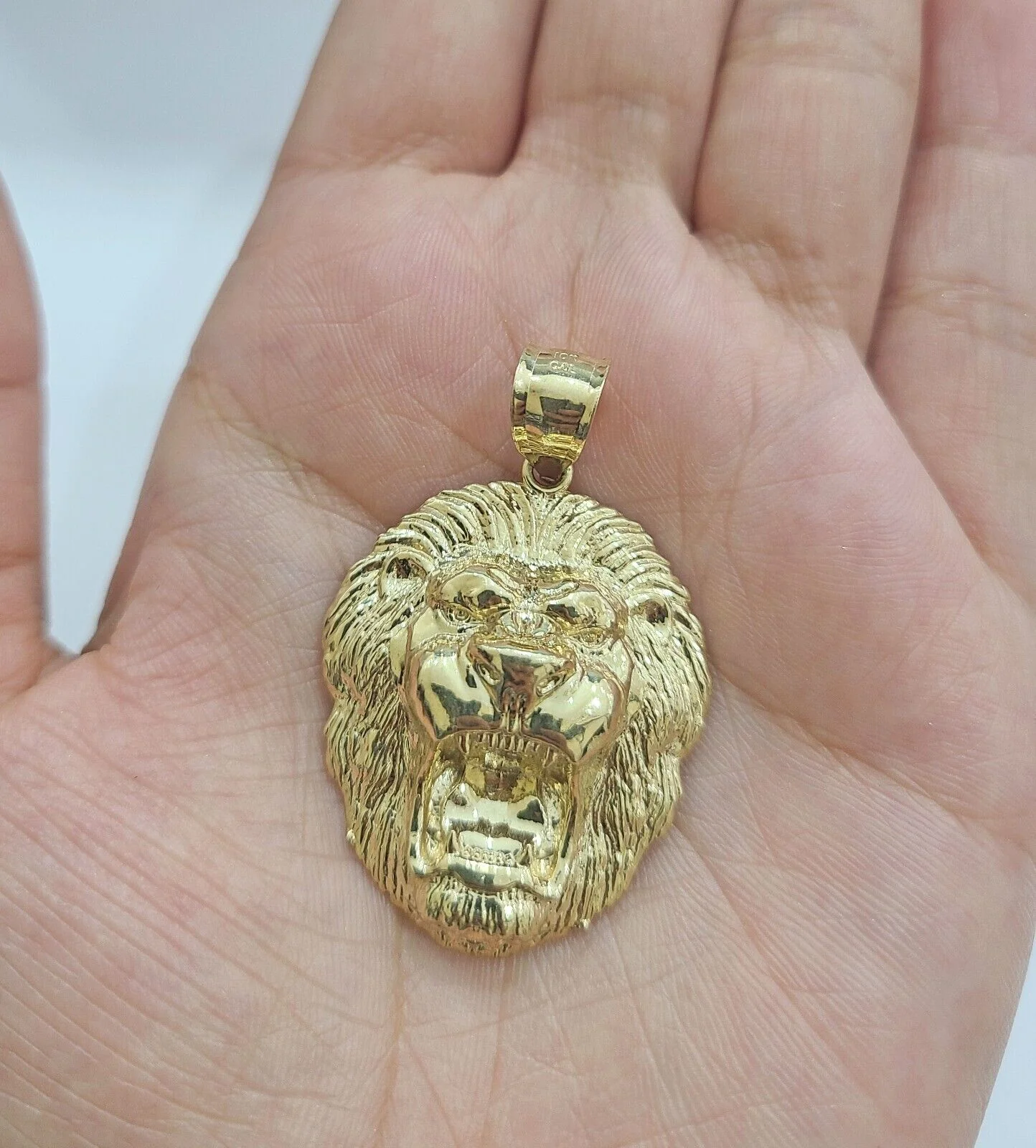 Real 10k Yellow Gold Milano Rope Chain 26''  Necklace Lion Head charm pendant - Image 11