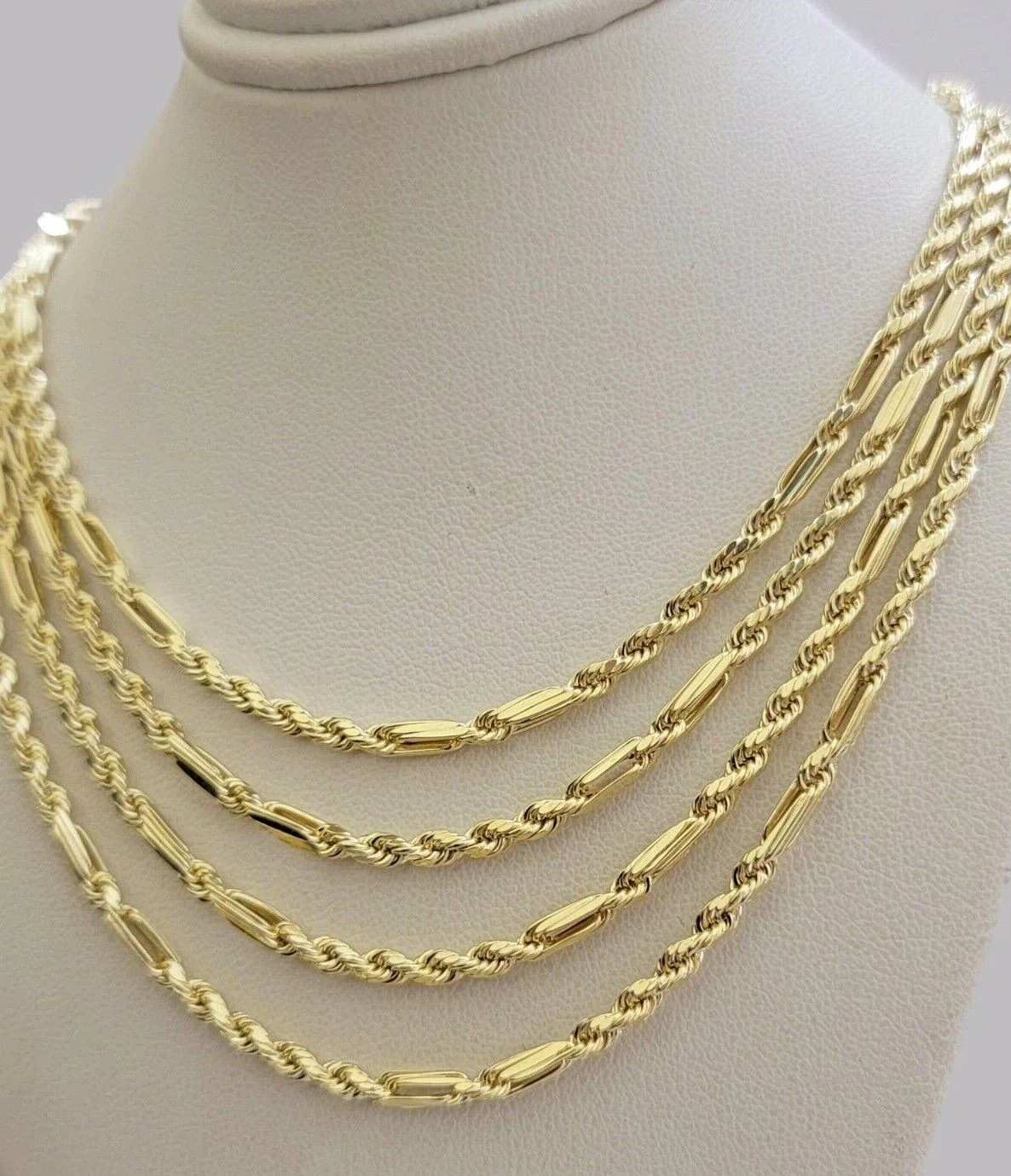 Real 10k Yellow Gold Milano Rope Chain Necklace 18"-24"Inches 3mm 10kt Men Women - Image 6