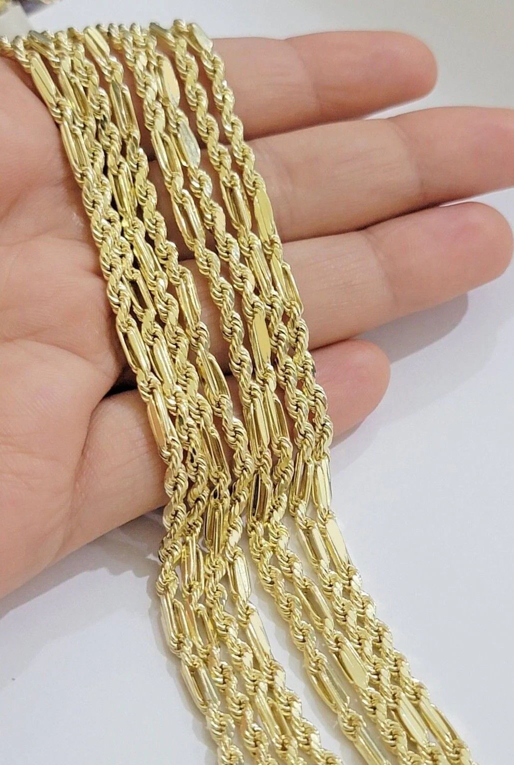 Real 10k Yellow Gold Milano Rope Chain Necklace 18"-24"Inches 3mm 10kt Men Women - Image 7