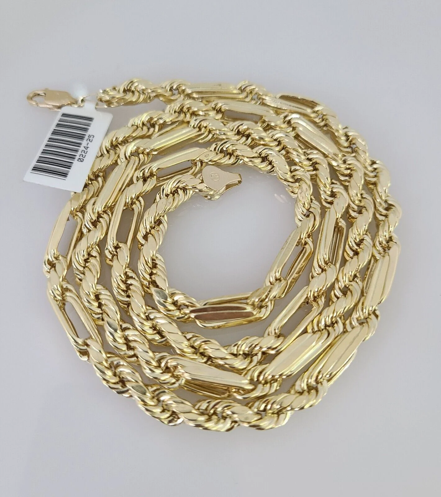 Real 10k Yellow Gold Milano Rope Chain Necklace 18"-30" Inches 6mm 10kt - Image 4