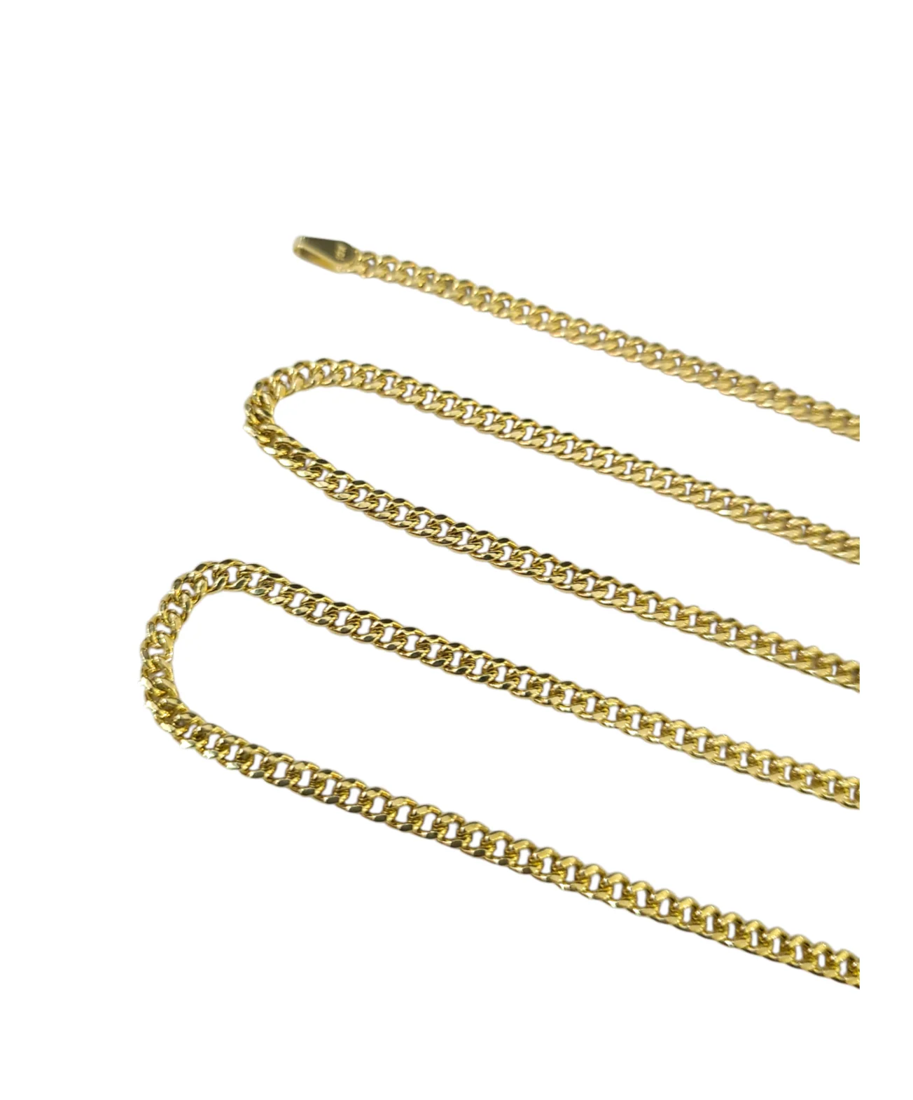 Real 10k Yellow Gold Necklace 3mm Miami Cuban Link Chain 22 Inch 10KT - Image 4