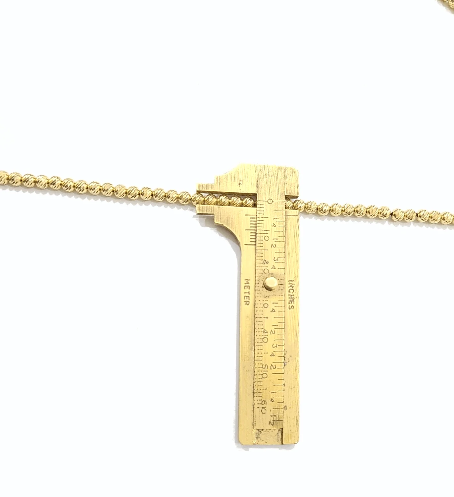 Real 10k Yellow Gold Necklace 4mm Moon Cut Chain 22'' inches Unisex - Image 6