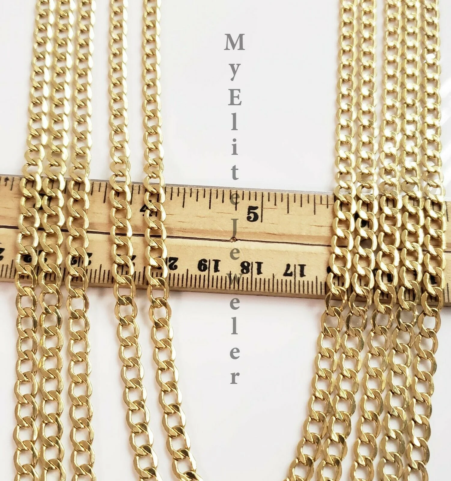 REAL 10k Yellow Gold Necklace 5mm Cuban Curb Link 18" 20" 22 24 26 28 Inch Chain - Image 6