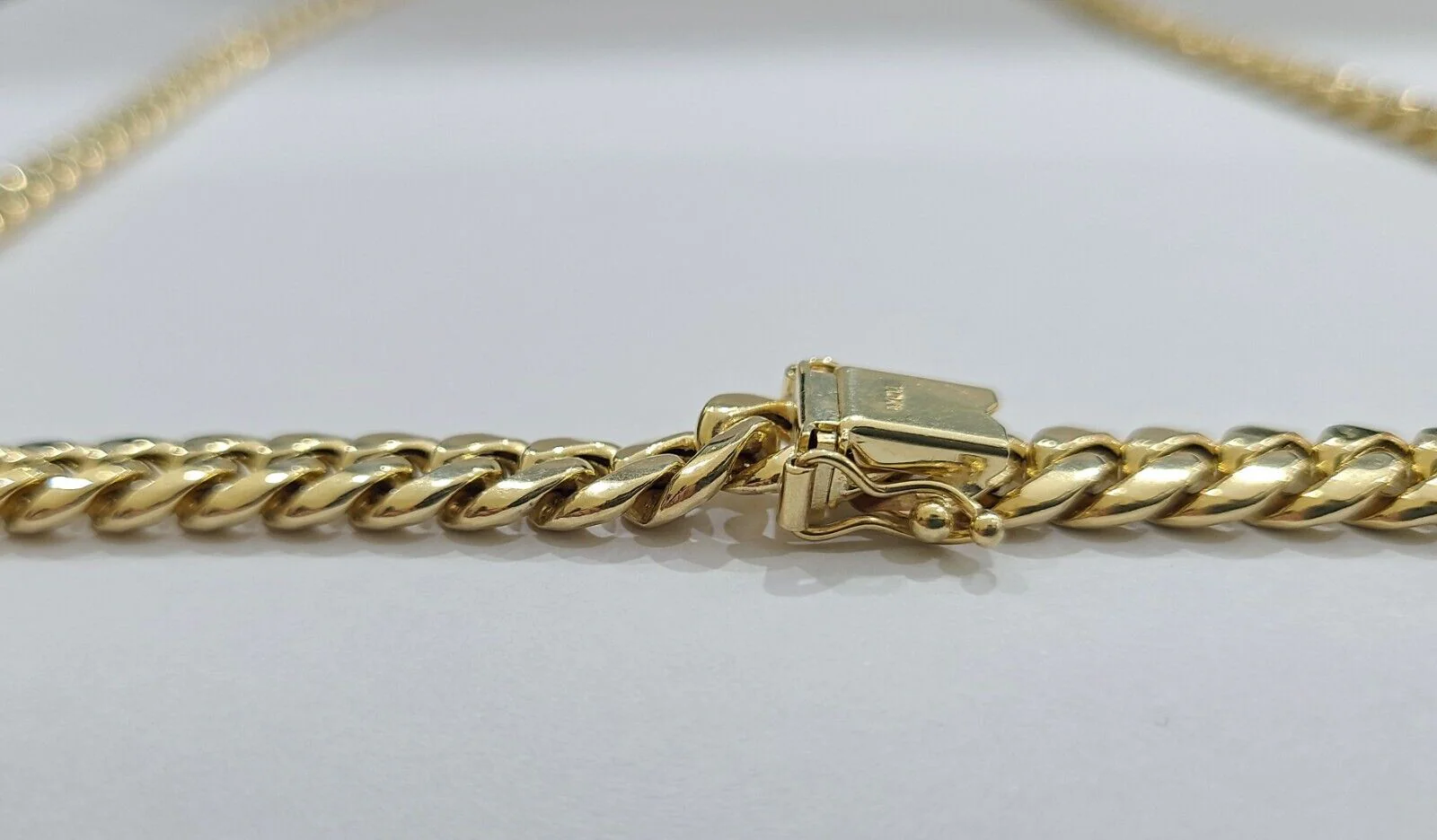 Real 10k Yellow Gold Necklace Miami Cuban Chain 8mm 26" inch 10kt Men's Chain - Image 5
