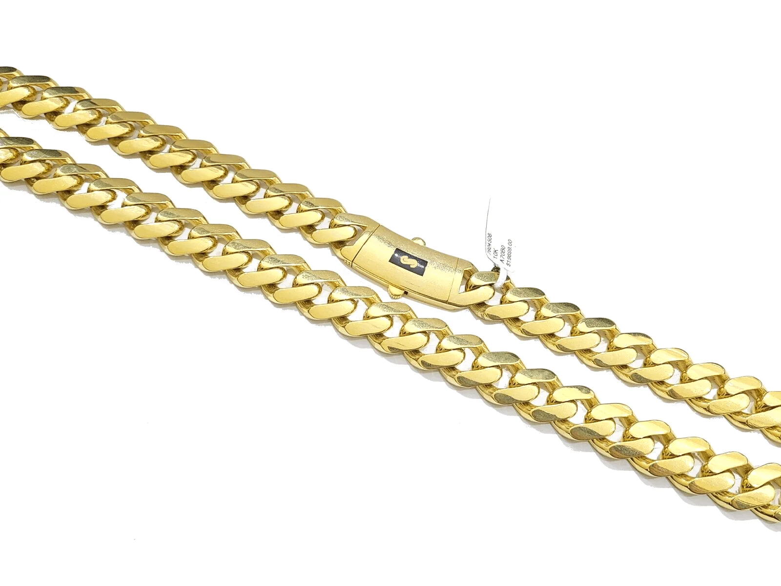 Real 10k Yellow Gold Necklace Monaco Chain 15mm 30" inch 10kt Unisex Chain - Image 3