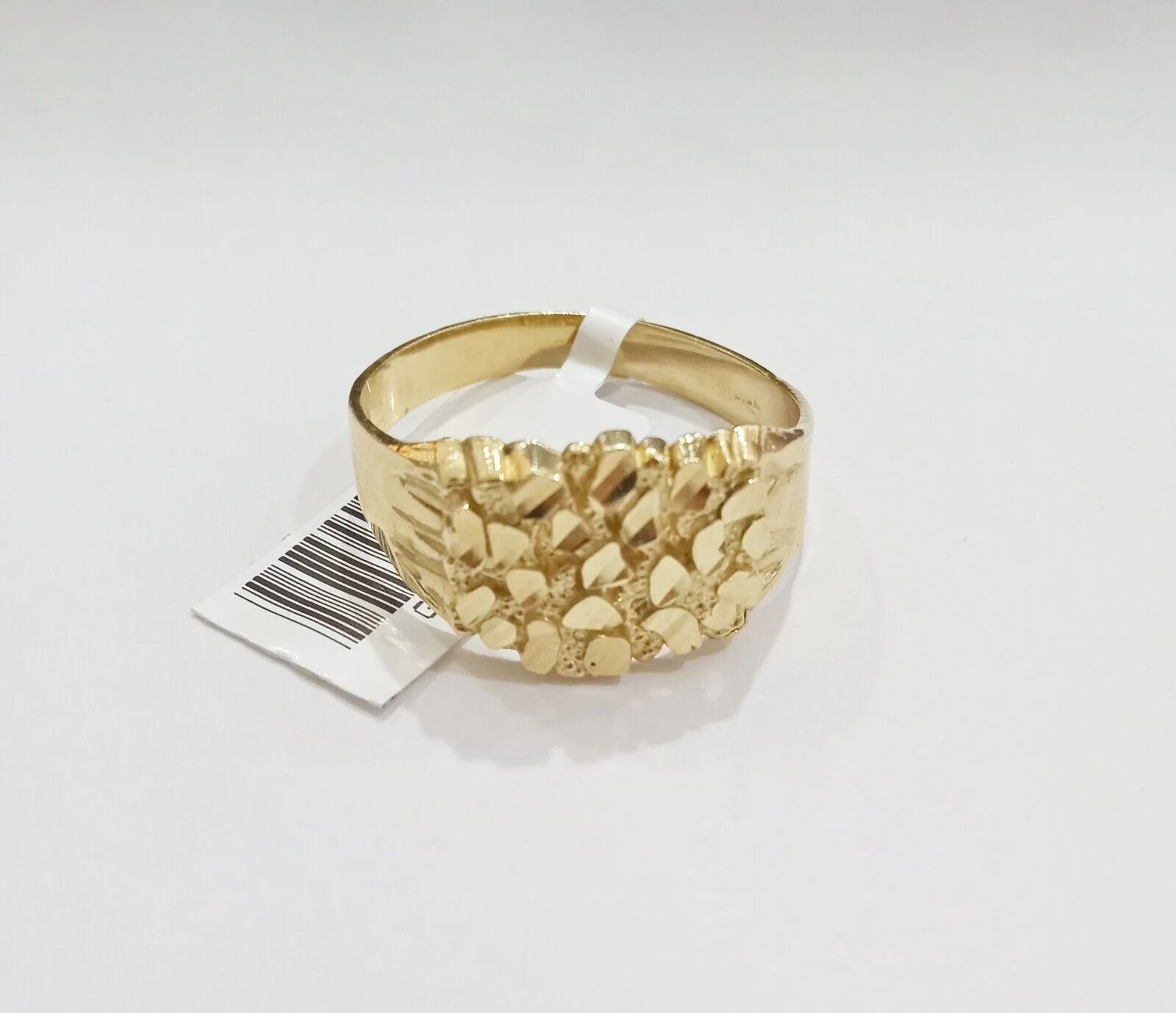 Real 10k Yellow Gold Nugget Ring Band All Sizes 10kt gold Casual Pinky - Image 2