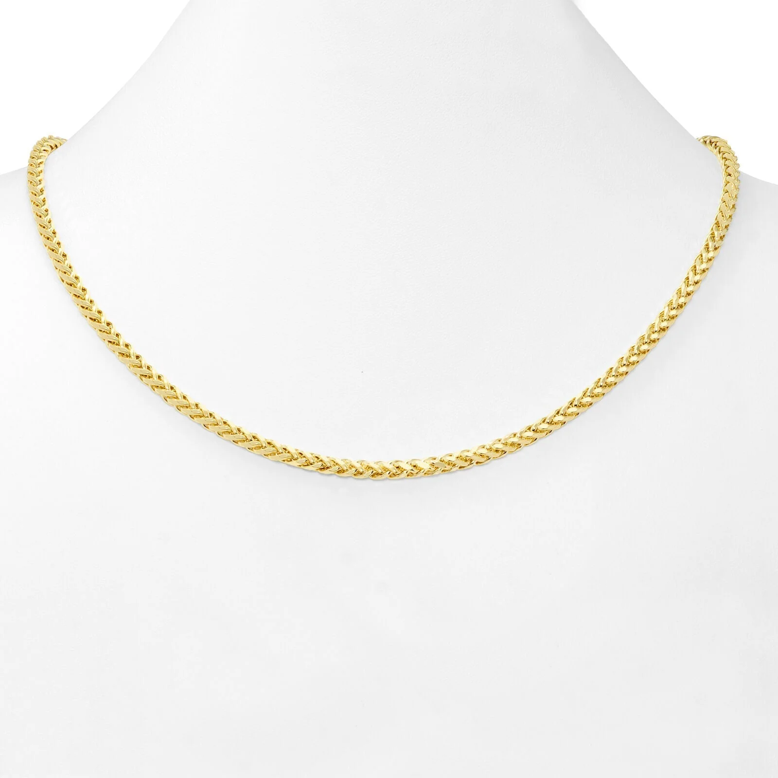 Real 10K Yellow Gold Palm Chain 4mm Necklace 20-26'' inch Lobster Lock Hollow - Image 5