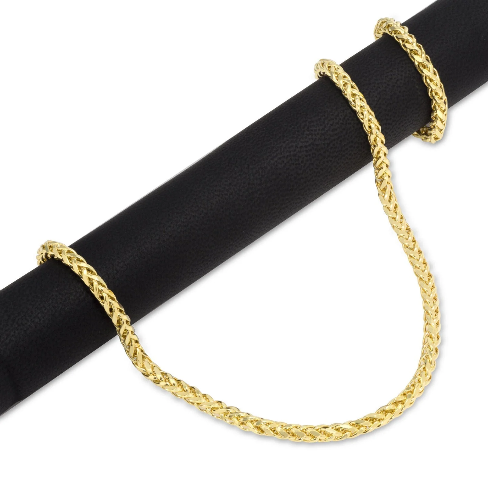Real 10K Yellow Gold Palm Chain 4mm Necklace 20-26'' inch Lobster Lock Hollow - Image 6
