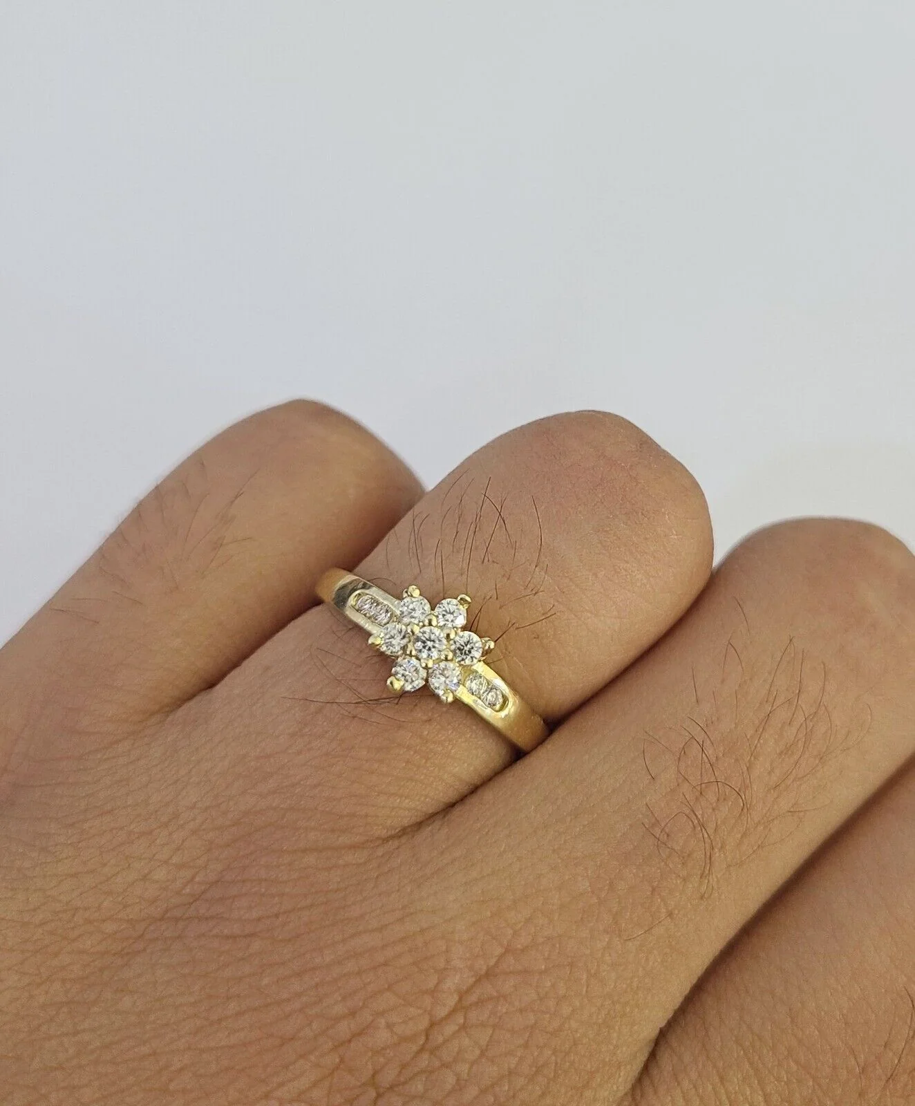 Real 10k Yellow Gold Ring Wedding Engagement Casual 10Kt Genuine Ring Sizes 6,7,8,9,10,11 & 12 - Image 3