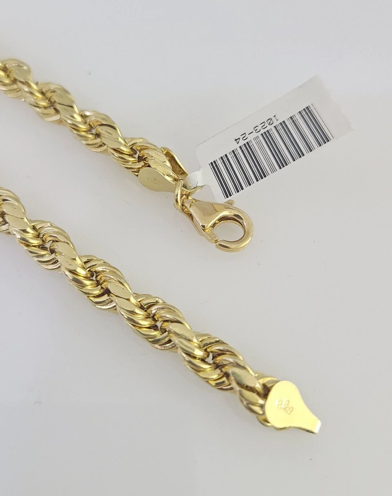 Real 10K Yellow Gold Rope Bracelet 8" Inch 8mm 10kt Men Women - Image 6