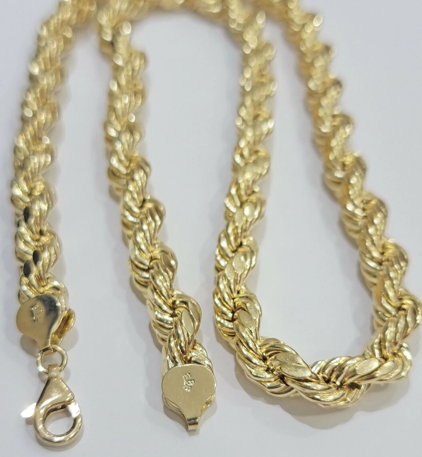 Real 10k Yellow Gold Rope Chain 28" Inch 8mm Thick Men's Necklace 10kt Gold - Image 5