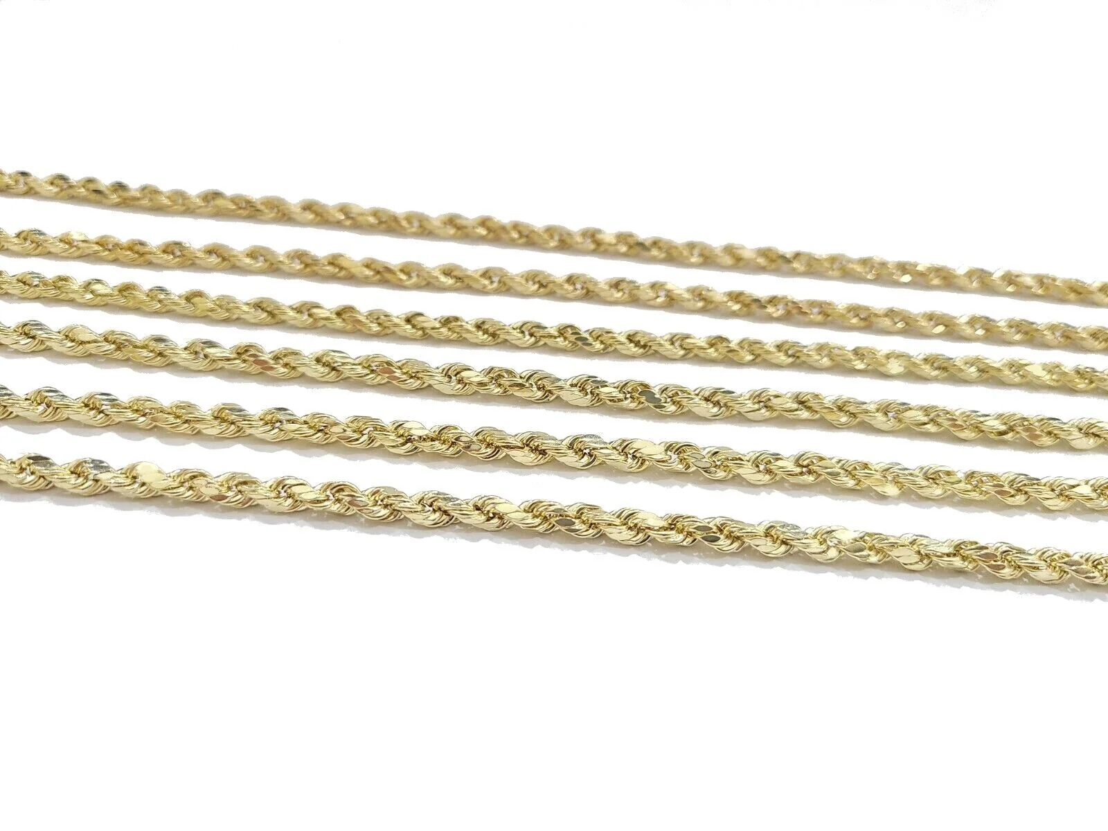 Real 10K Yellow Gold Rope Chain 3mm  Necklace  18-30'' Inches Lobster Lock 10kt - Image 6
