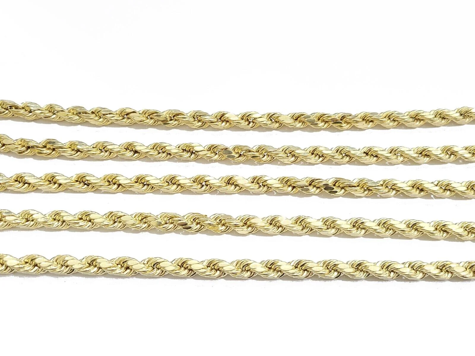 Real 10K Yellow Gold Rope Chain 8mm  Necklace  18-30'' Inches Lobster Lock 10kt - Image 5