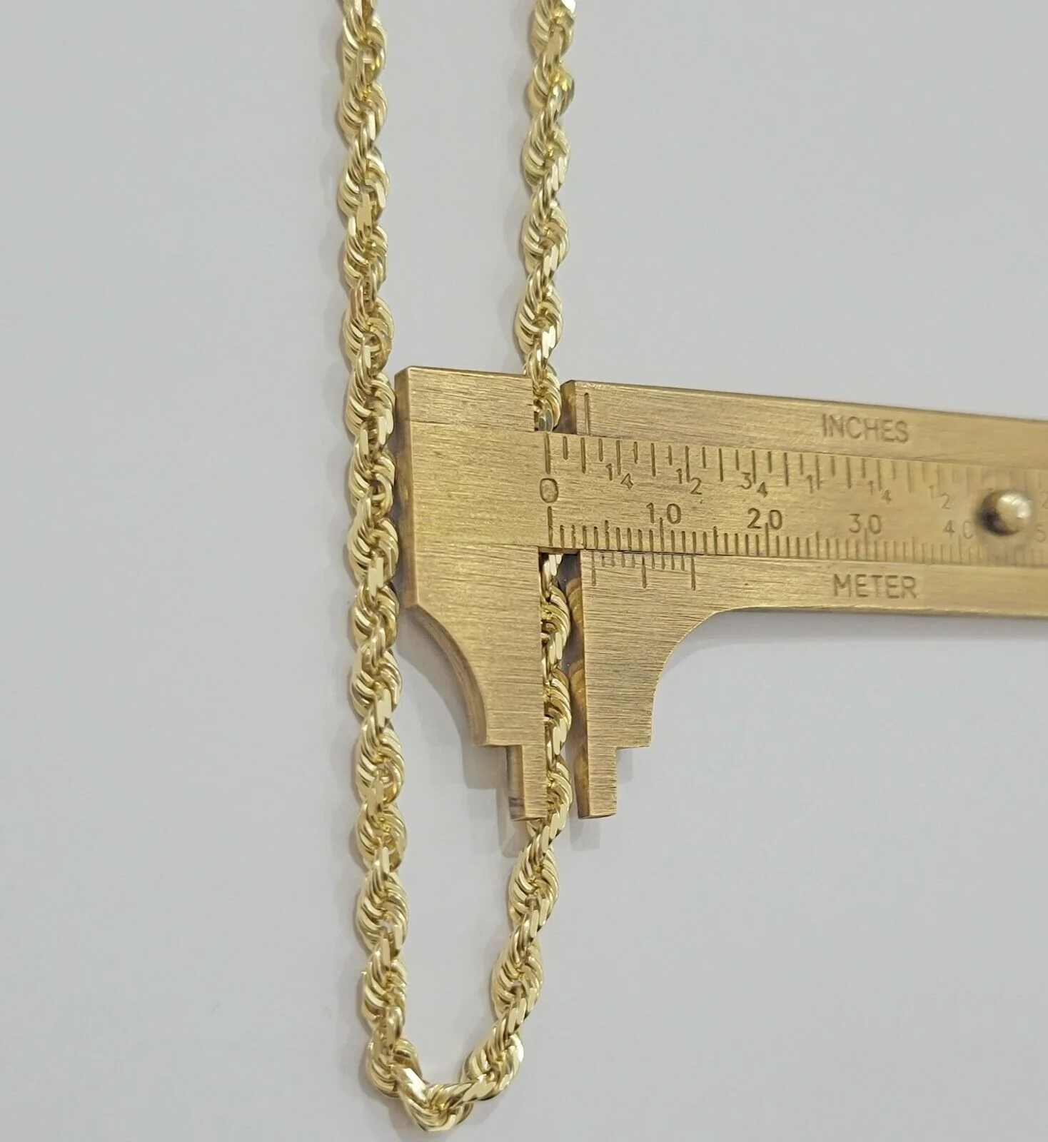 Real 10k Yellow Gold Rope Chain necklace 18 inch - 28 inch SOLID 4mm Mens Women - Image 9