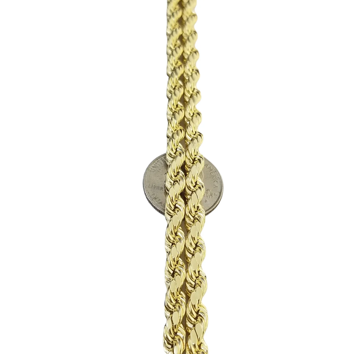 Real 10K Yellow Gold Rope Chain Necklace 26 Inch 3mm- 10mm Real 10k Men Women - Image 20
