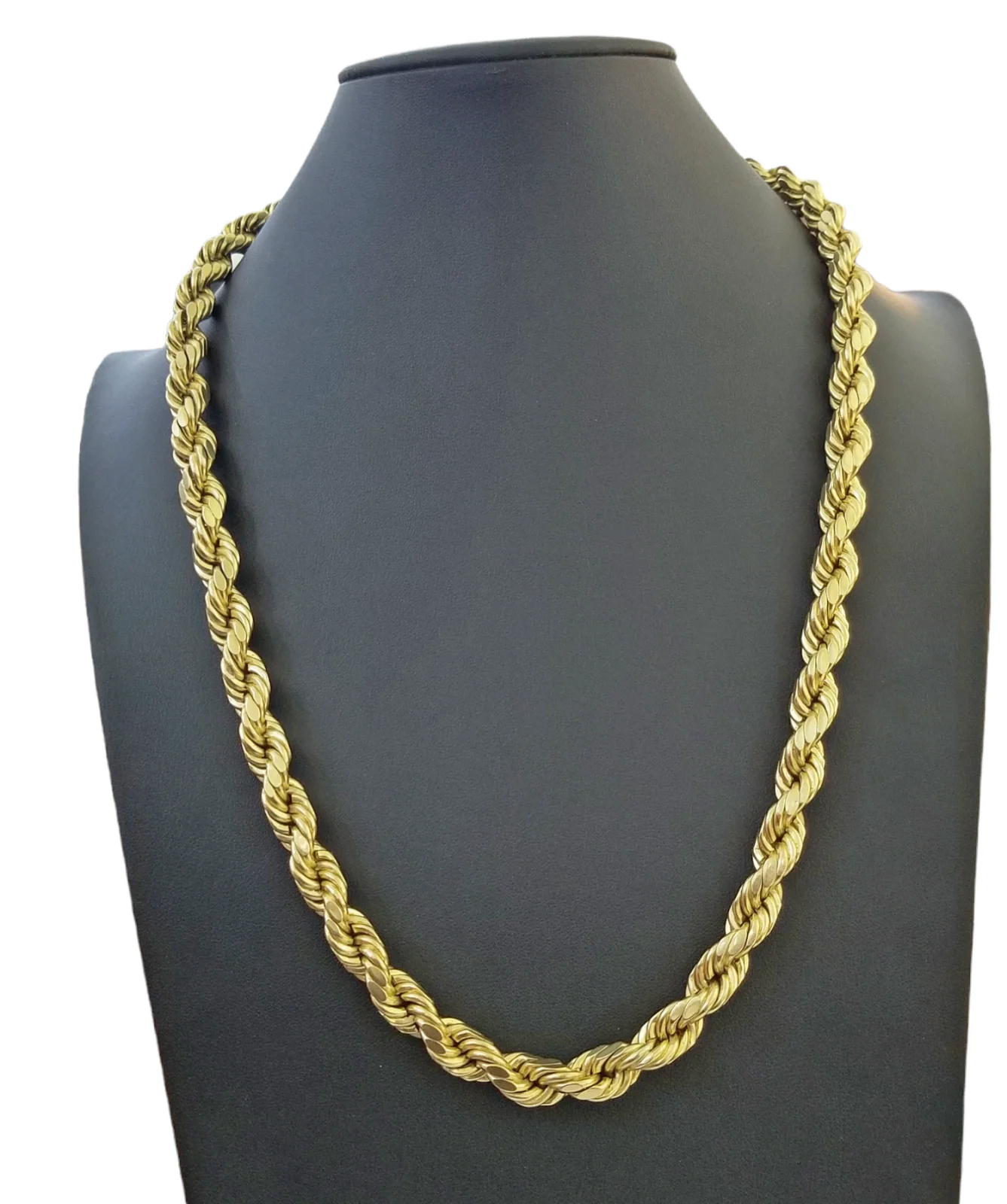 Real 10K Yellow Gold Rope Chain Necklace 26 Inch 3mm- 10mm Real 10k Men Women - Image 6