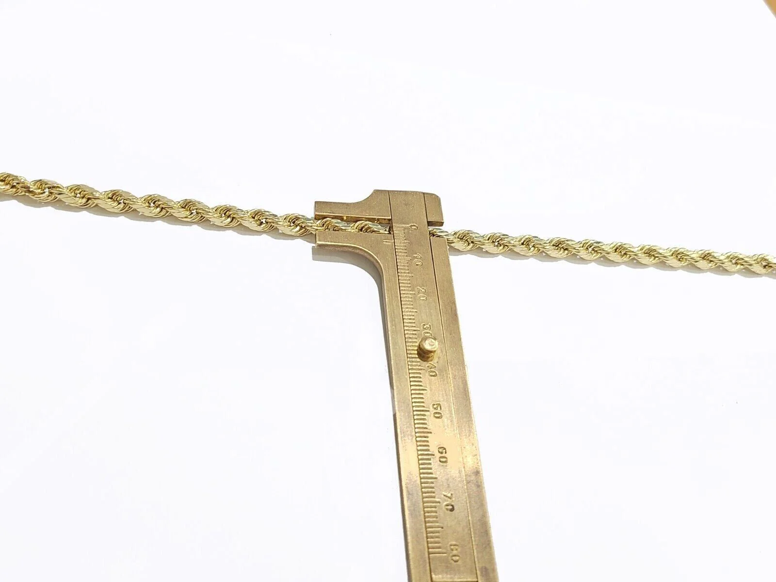 Real 10K Yellow Gold Rope Chain Necklace 5mm  Necklace 18" - 30 Inch 10kt Mens - Image 3
