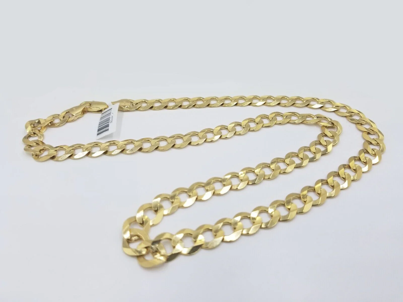 Real 10k Yellow Gold Solid Necklace Cuban Curb Link Chain 10mm 24" inch For Men - Image 5