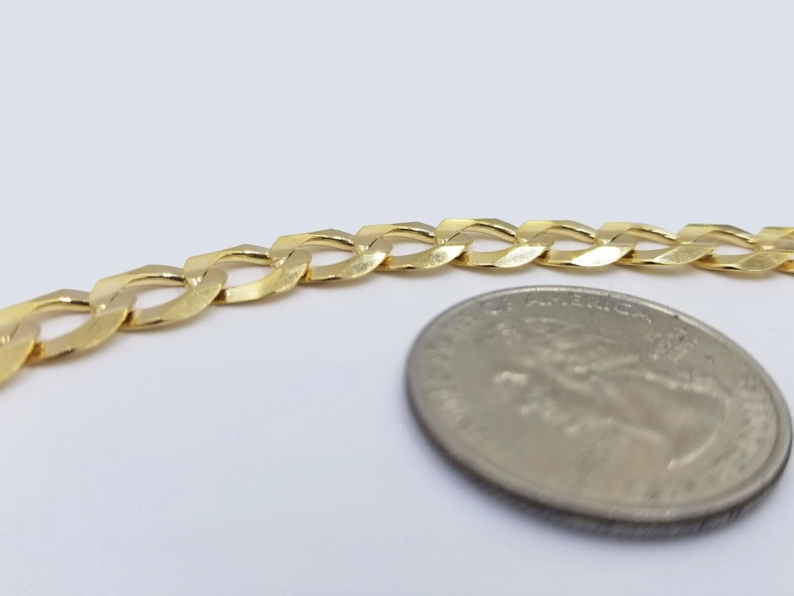 Real 10k Yellow Gold Solid Necklace Cuban Curb Link Chain 9.5mm 24" inch For Men - Image 6