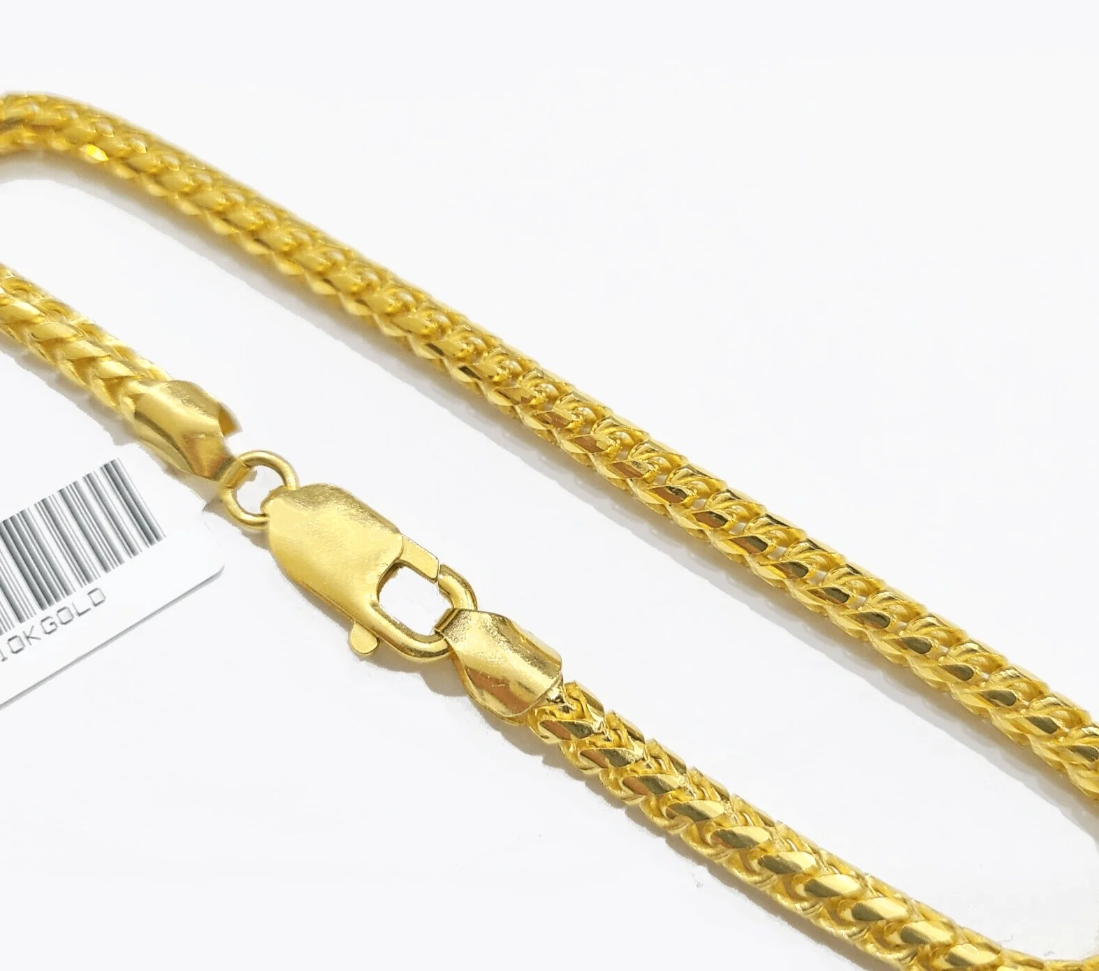 Real 10kt Solid Yellow Gold Franco Bracelet Unisex 8'' Inches 4mm